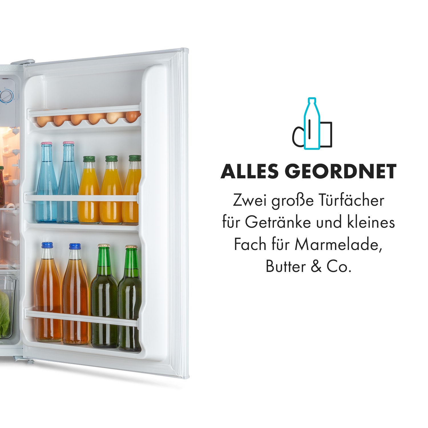 Spitzbergen Uni réfrigérateur 91 litres Compartiment congélateur 10 litres 2 clayettes 