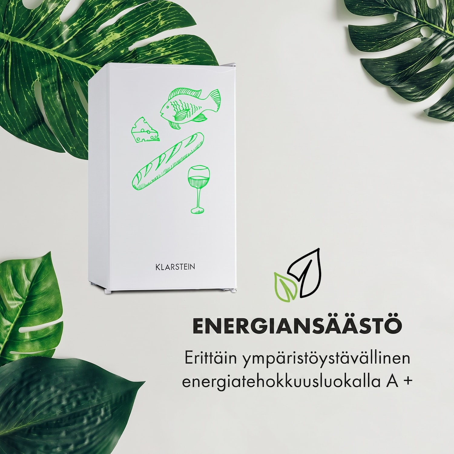 Spitzbergen Uni, jääkaappi, A+, 90 l, 10 l pakastelokero, valkoinen 