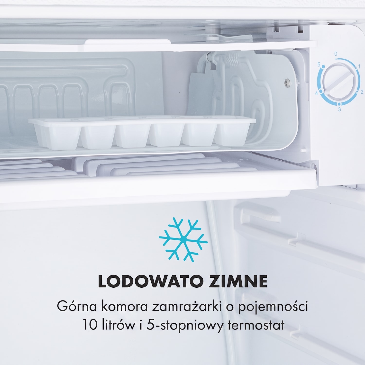 Spitzbergen Uni, lodówka z zamrażalnikiem, 91 l/10 l, klasa energetyczna F, biała 