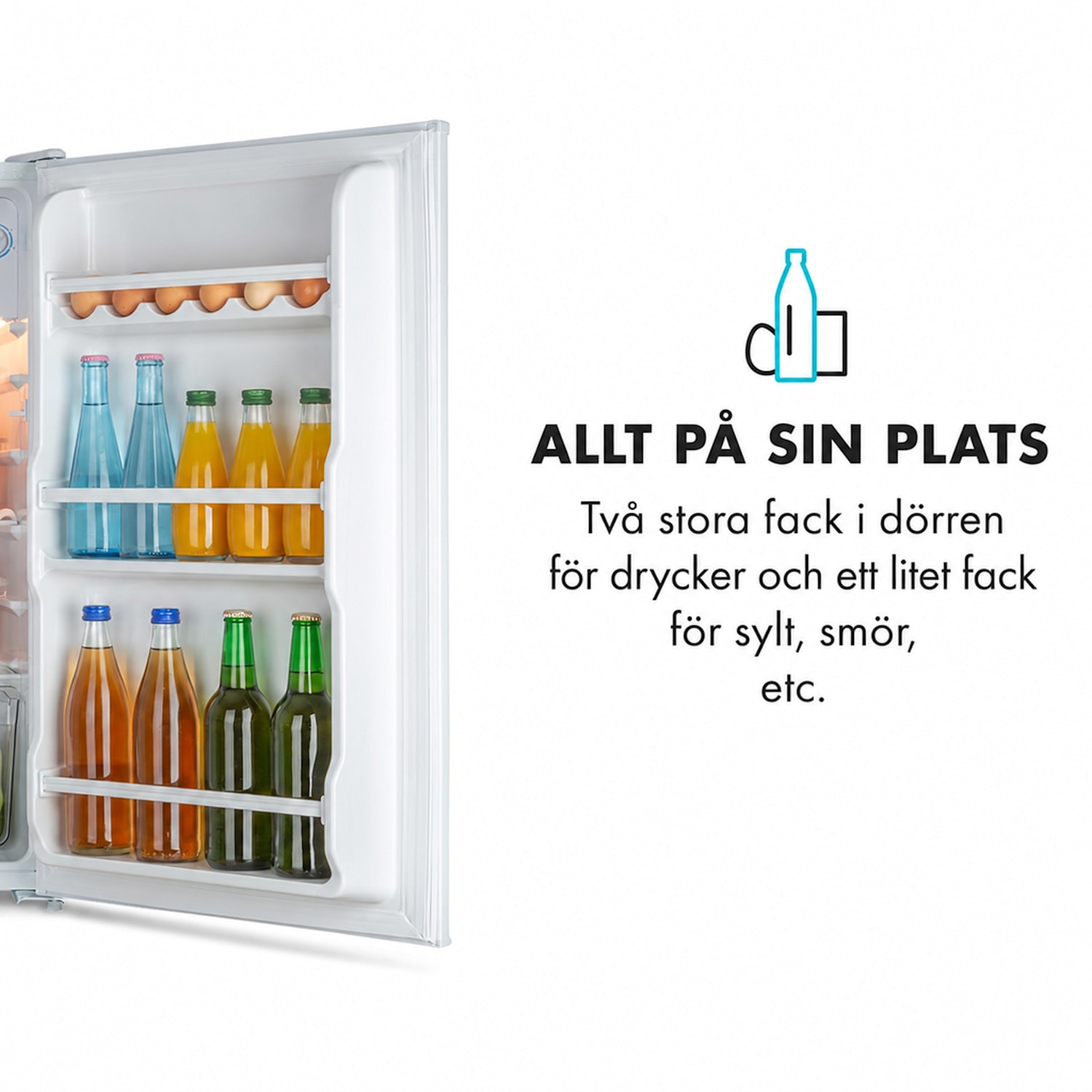 Spitsbergen Uni Kylskåp 91 liter 10 liters frysfack 2 hyllor 