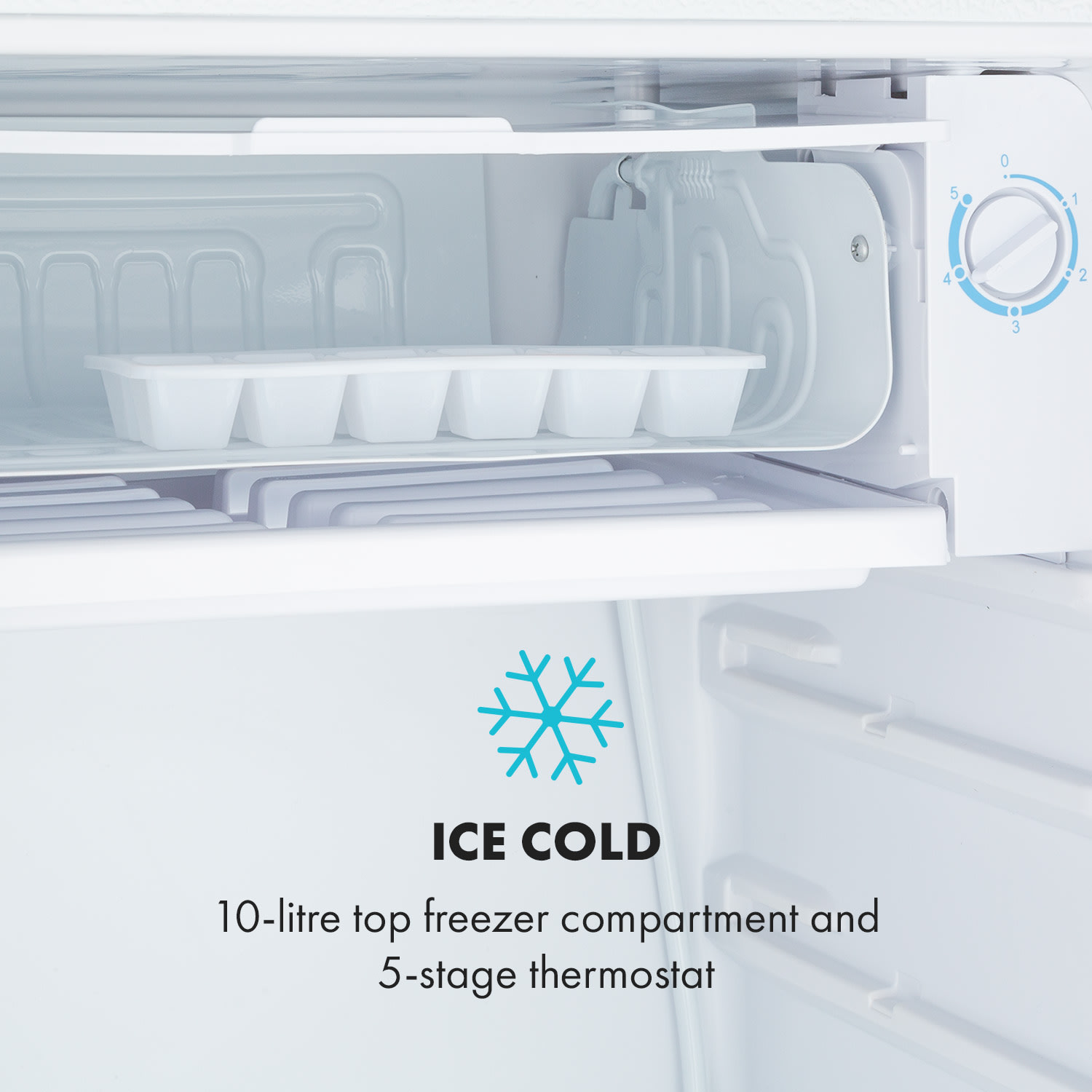 Spitzbergen Uni Fridge 91 litres 10-litre freezer compartment 2 shelves 