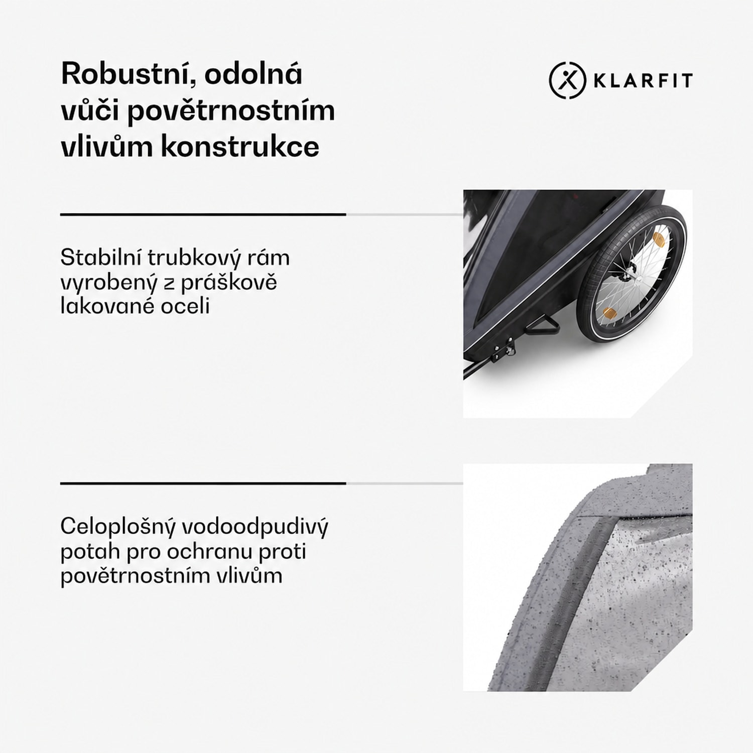 GoKiddo, přívěs na kolo, skládací, integrované brzdy, rostoucí, pro 2 děti 