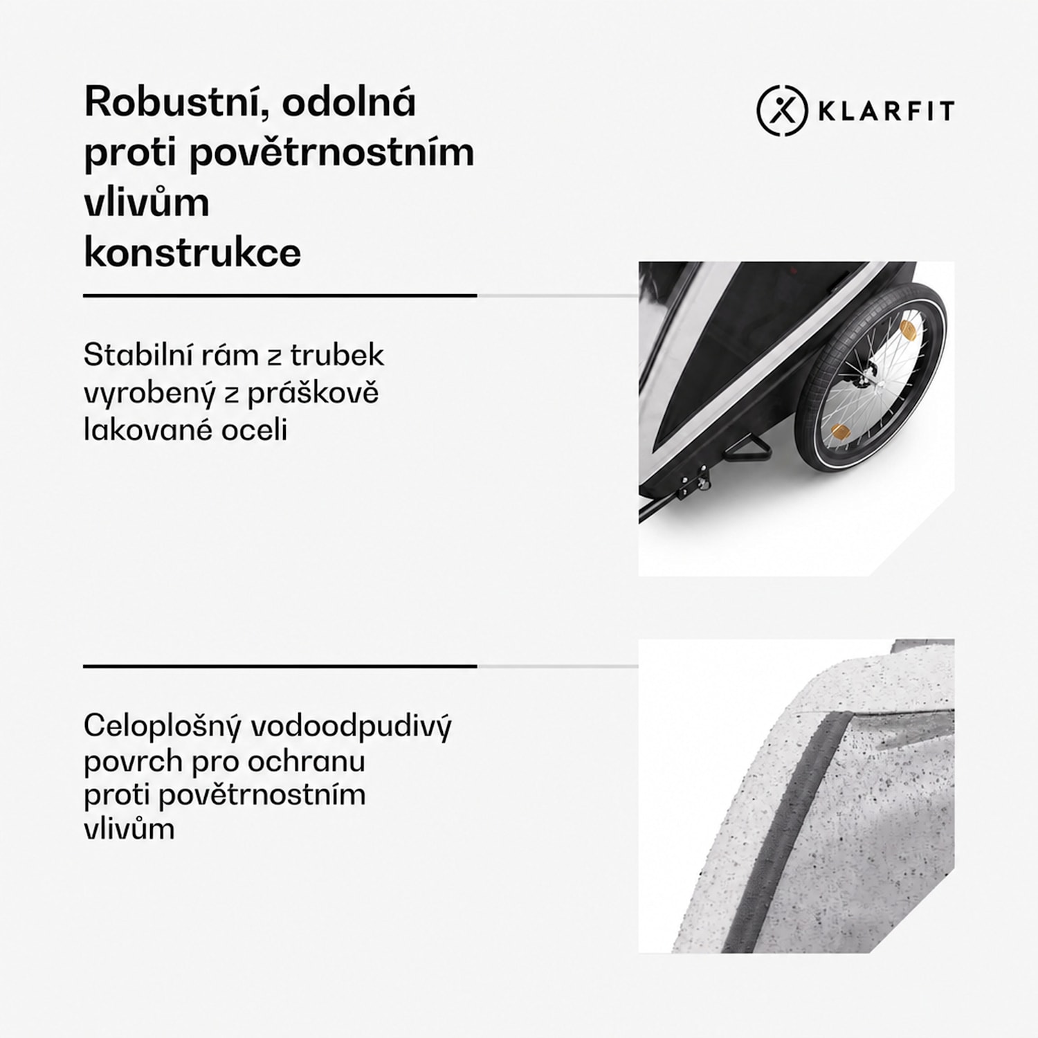 GoKiddo, přívěs na kolo, skládací, integrované brzdy, rostoucí, pro 2 děti 