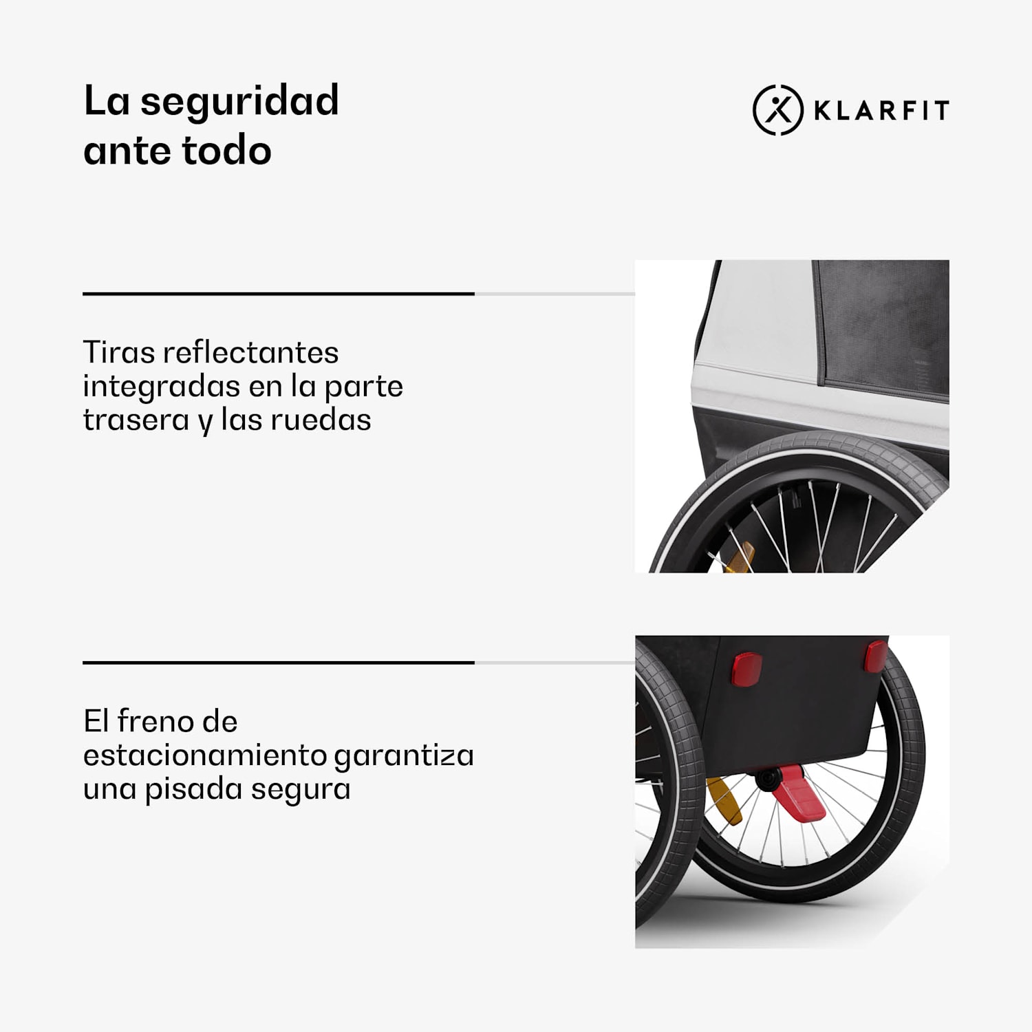 GoKiddo remolque de bicicleta Remolque/buggy plegable frenos integrados crecer con 2 niños 