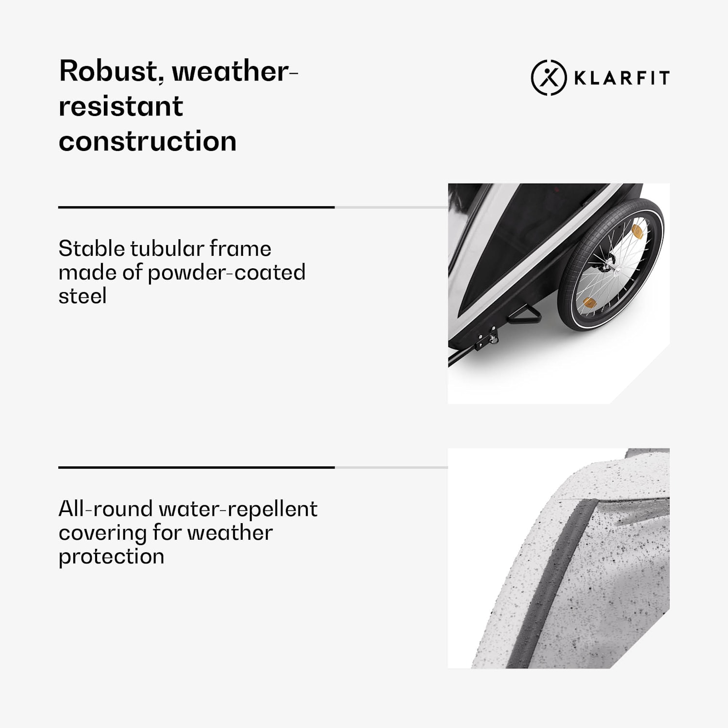 GoKiddo, kerékpár utánfutó, összecsukható, integrált fék, növekvő, 2 gyermek számára 