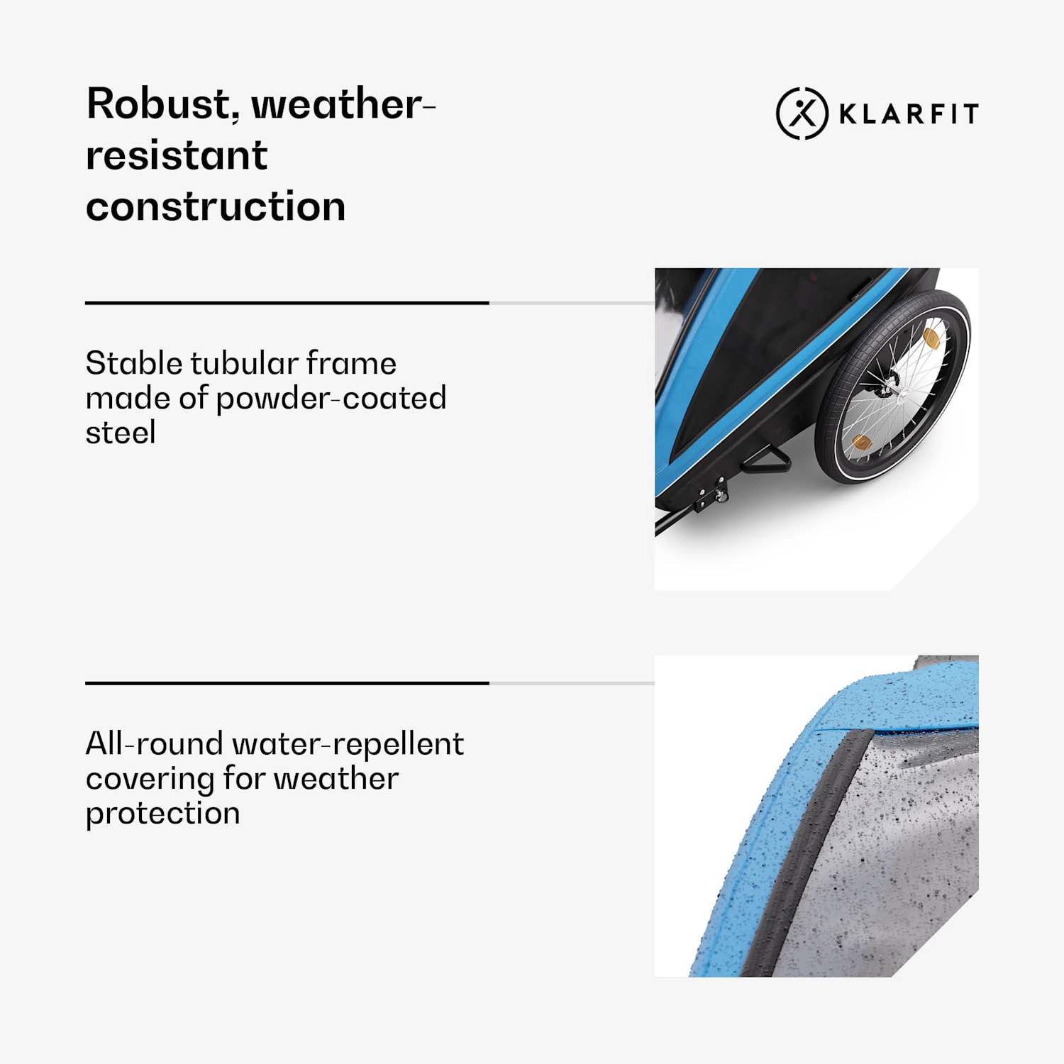 GoKiddo polkupyörän peräkärry peräkärry/lastenvaunu kokoontaitettava integroidut jarrut kasvava 2 lapselle 