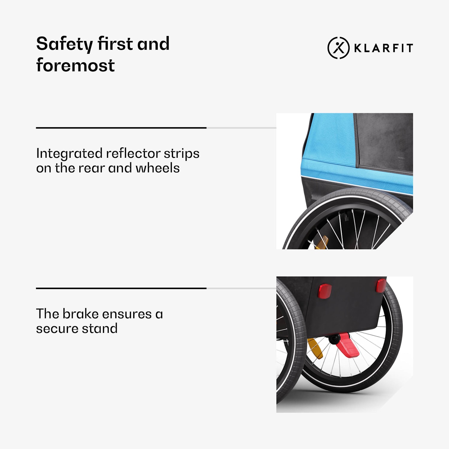 GoKiddo polkupyörän peräkärry peräkärry/lastenvaunu kokoontaitettava integroidut jarrut kasvava 2 lapselle 