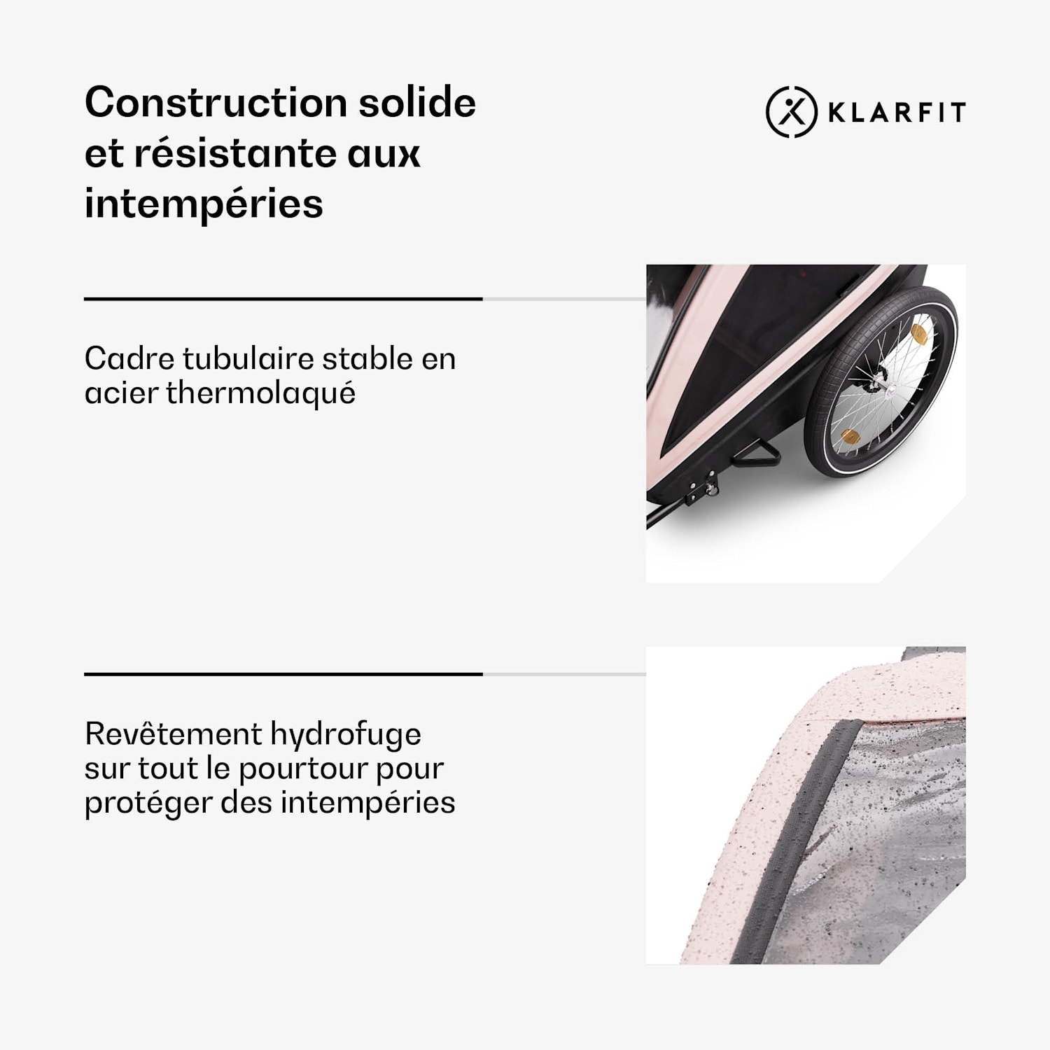 GoKiddo fietskar aanhanger/buggy in te klappen ingebouwde remmen meegroeiend voor 2 kinderen 