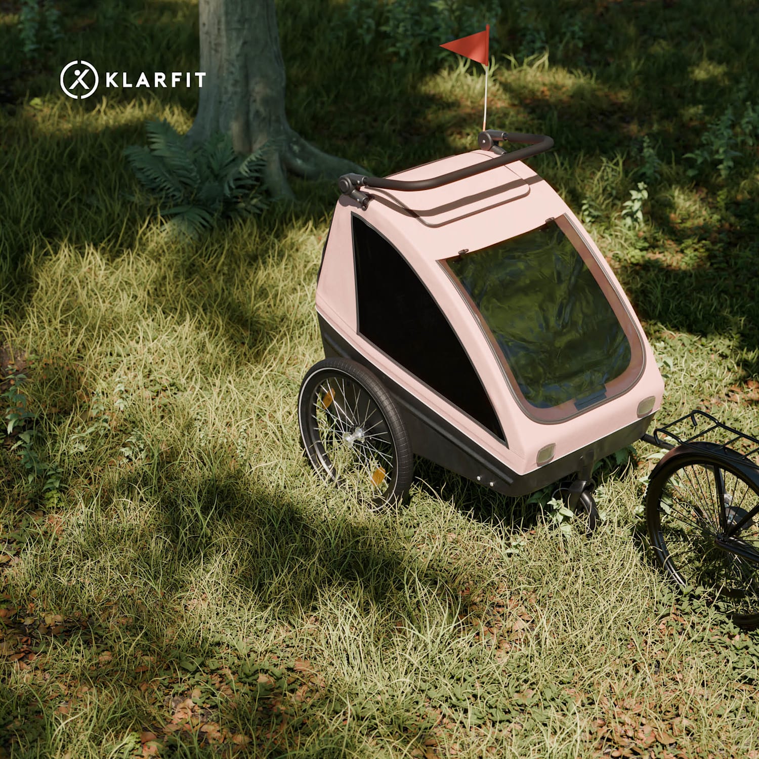 Remorque vélo GoKiddo remorque/buggy pliante freins intégrés évolutif pour 2 enfants 