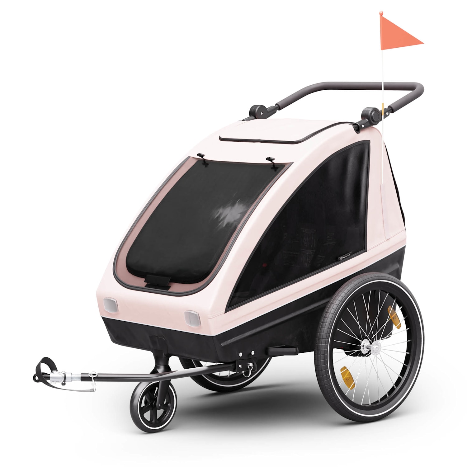 GoKiddo, príves na bicykel, príves/kočík, skladací, integrované brzdy, rastúci, pre 2 deti