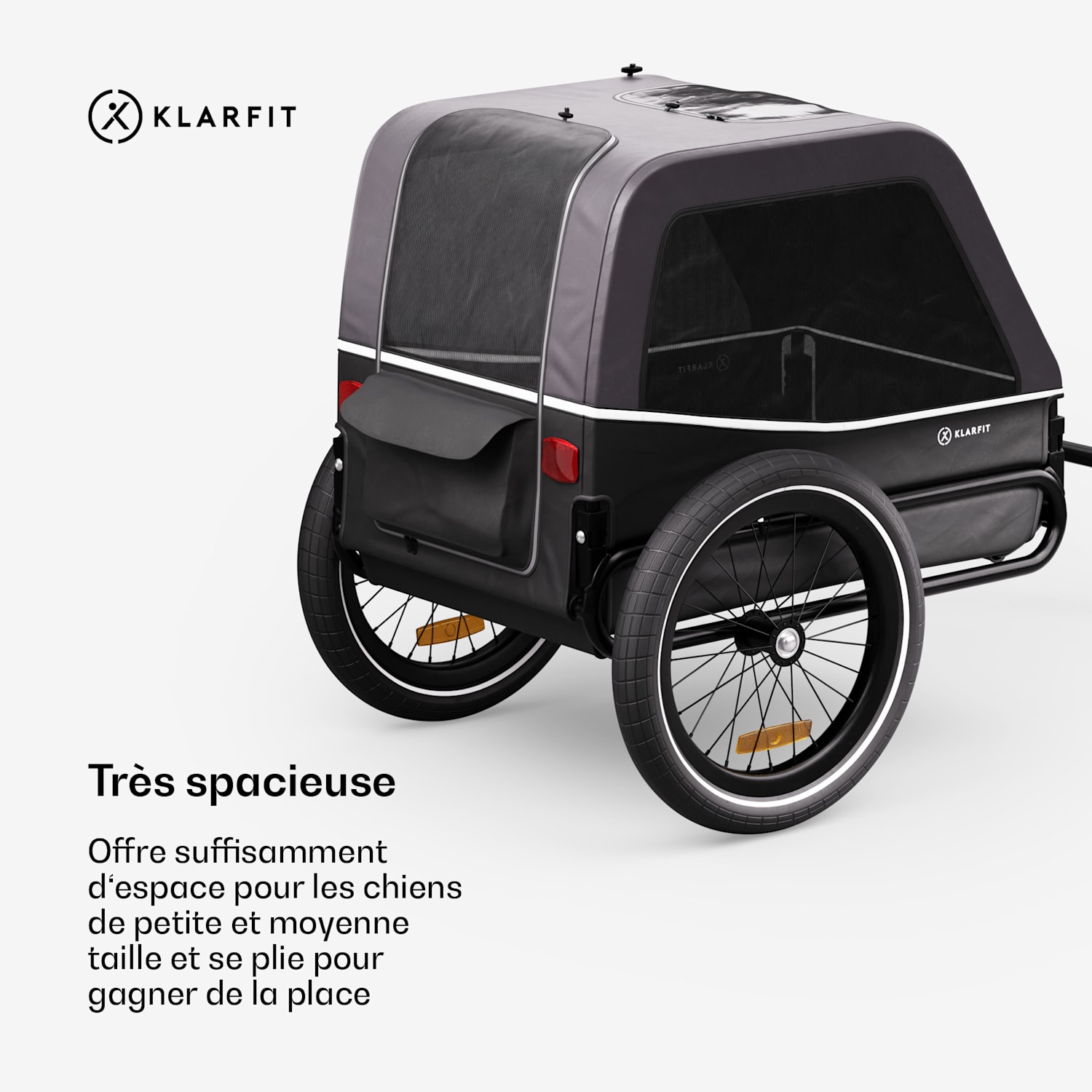 Goldie S hondenfietskar 130 L kleine/middelgrote honden polyester mesh raambekleding 