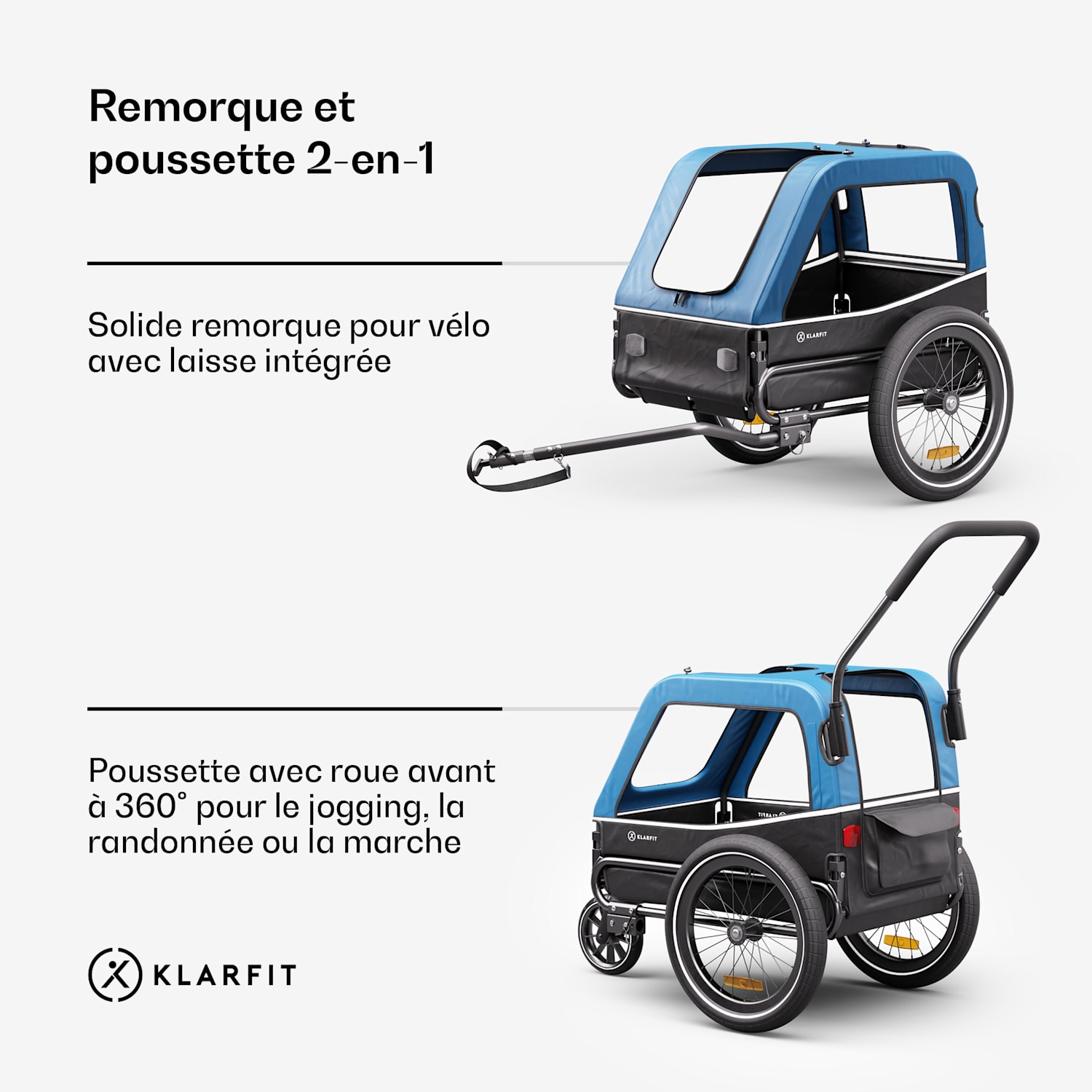 Goldie S Hybrid Remorque de vélo pour chiens petits/moyens chiens couverture de fenêtre en polyester mesh 