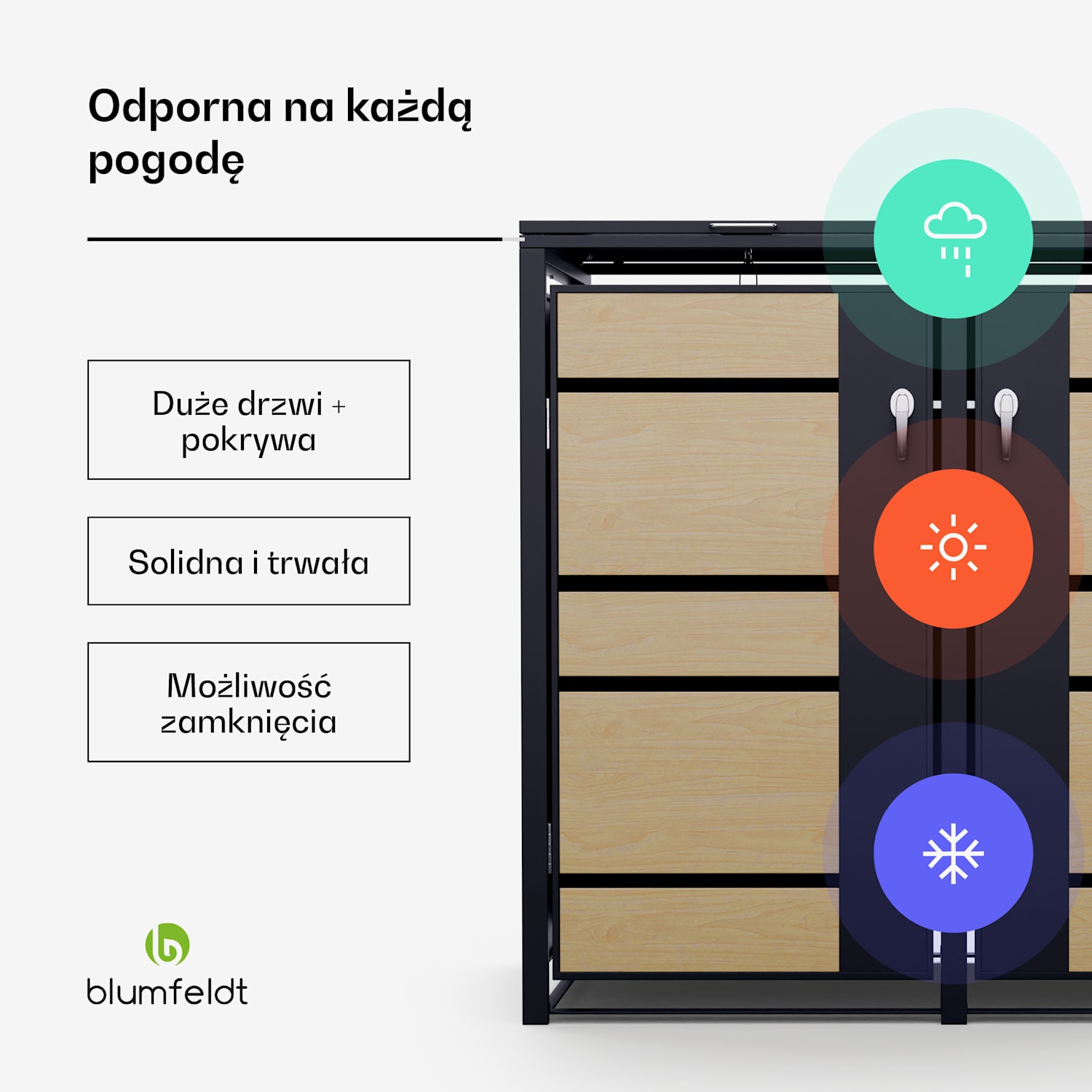 BinSafe, zabudowa na pojemniki na odpady, 2 pojemniki, 240 l, odporna na warunki atmosferyczne, zamykana na klucz, stal ocynkowana 