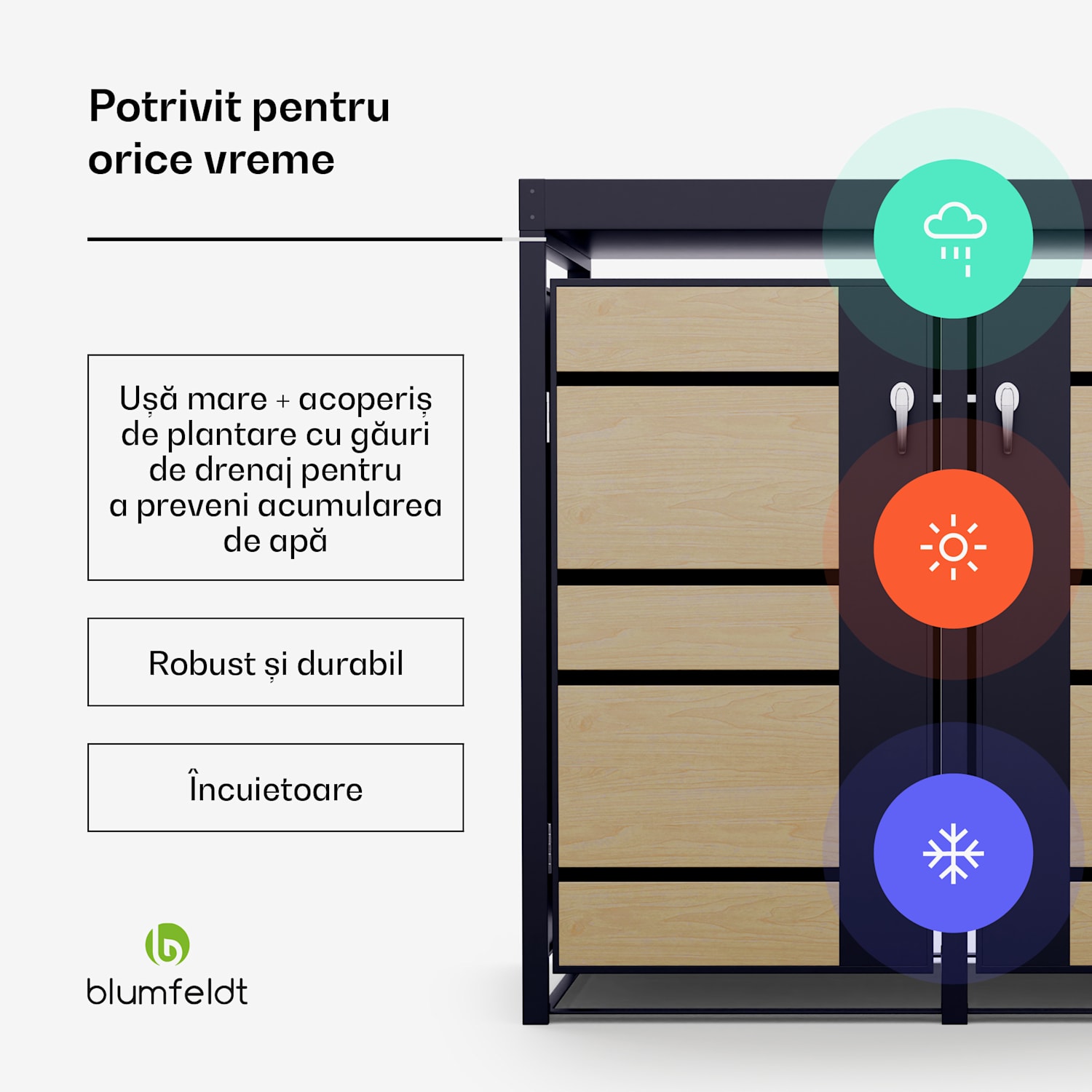 BinSafe, coș de gunoi, 2 coșuri de gunoi, 240 l, cu încuietoare, din oțel galvanizat rezistent la intemperii, acoperiș 