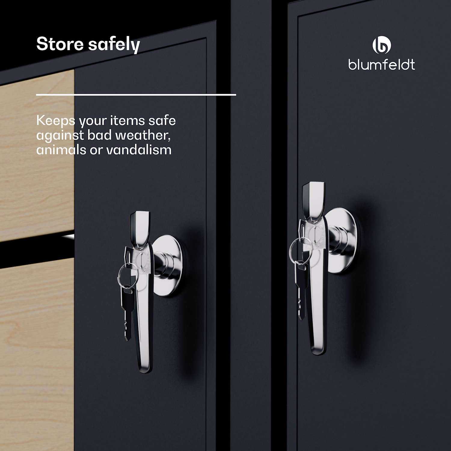 BinSafe containerbox 2 afvalbakken 240 L weerbestendig afsluitbaar beplantbaar gegalvaniseerd staal 