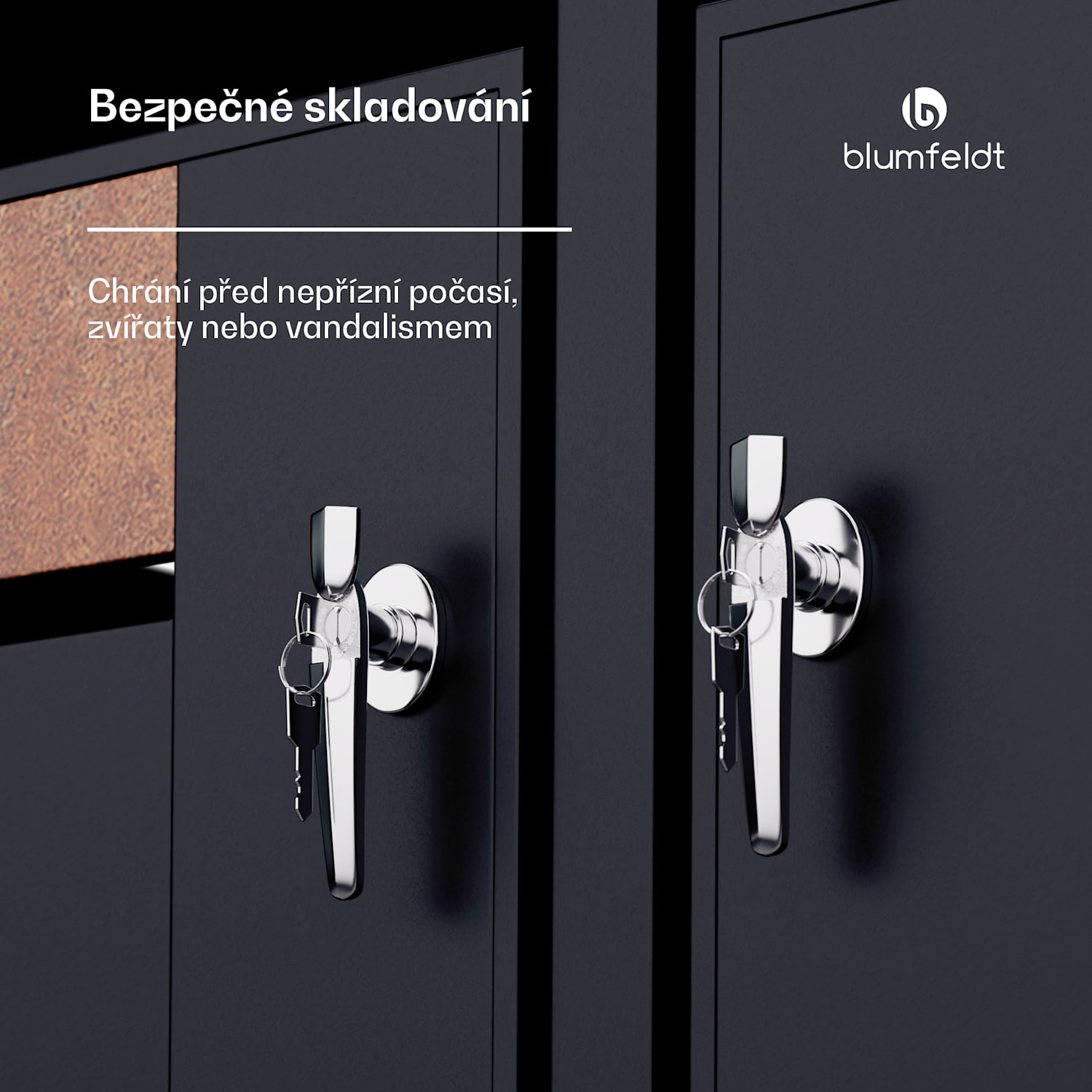 BinSafe, box na odpadky, 2 odpadkové koše, 240 l, uzamykatelný, pozinkovaná ocel odolná vůči povětrnostním vlivům, střecha pro výsadbu