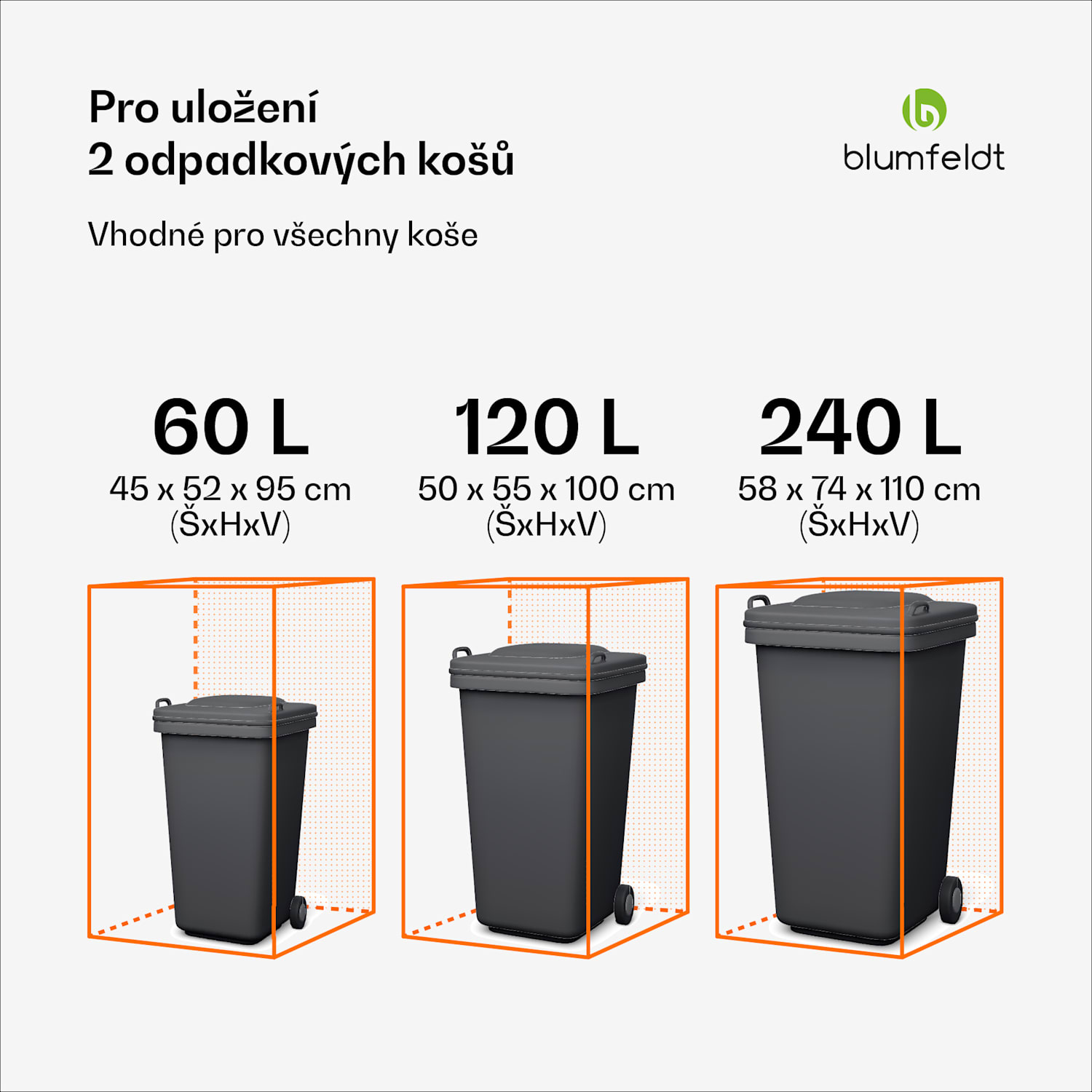 BinSafe, box na odpadky, 2 odpadkové koše, 240 l, uzamykatelný, pozinkovaná ocel odolná vůči povětrnostním vlivům 