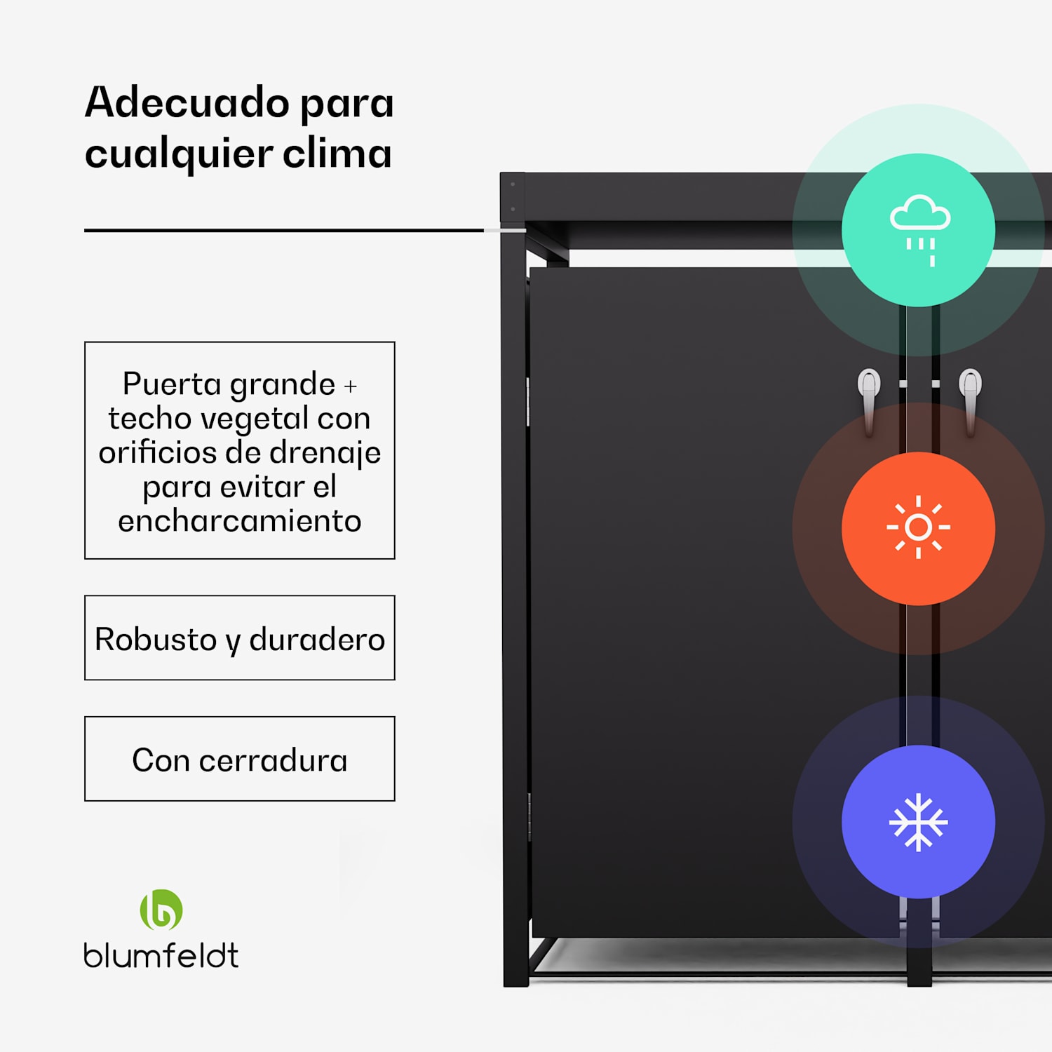 BinSafe caja de basura 2 cubos de hasta 240 L resistente a la intemperie con cerradura acero galvanizado se puede plantar 