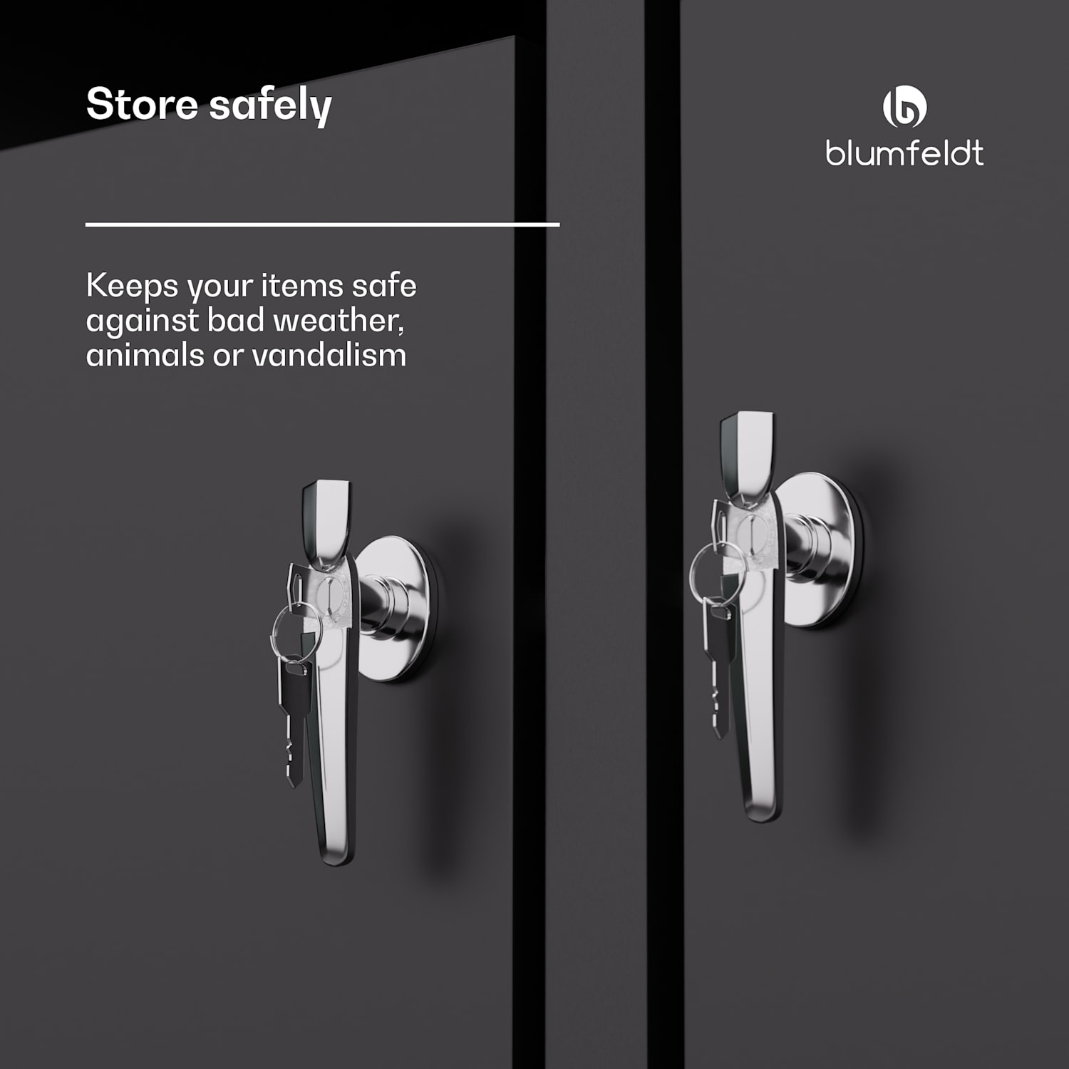 BinSafe bin box 2 bins up to 240 L weatherproof lockable plantable galvanised steel