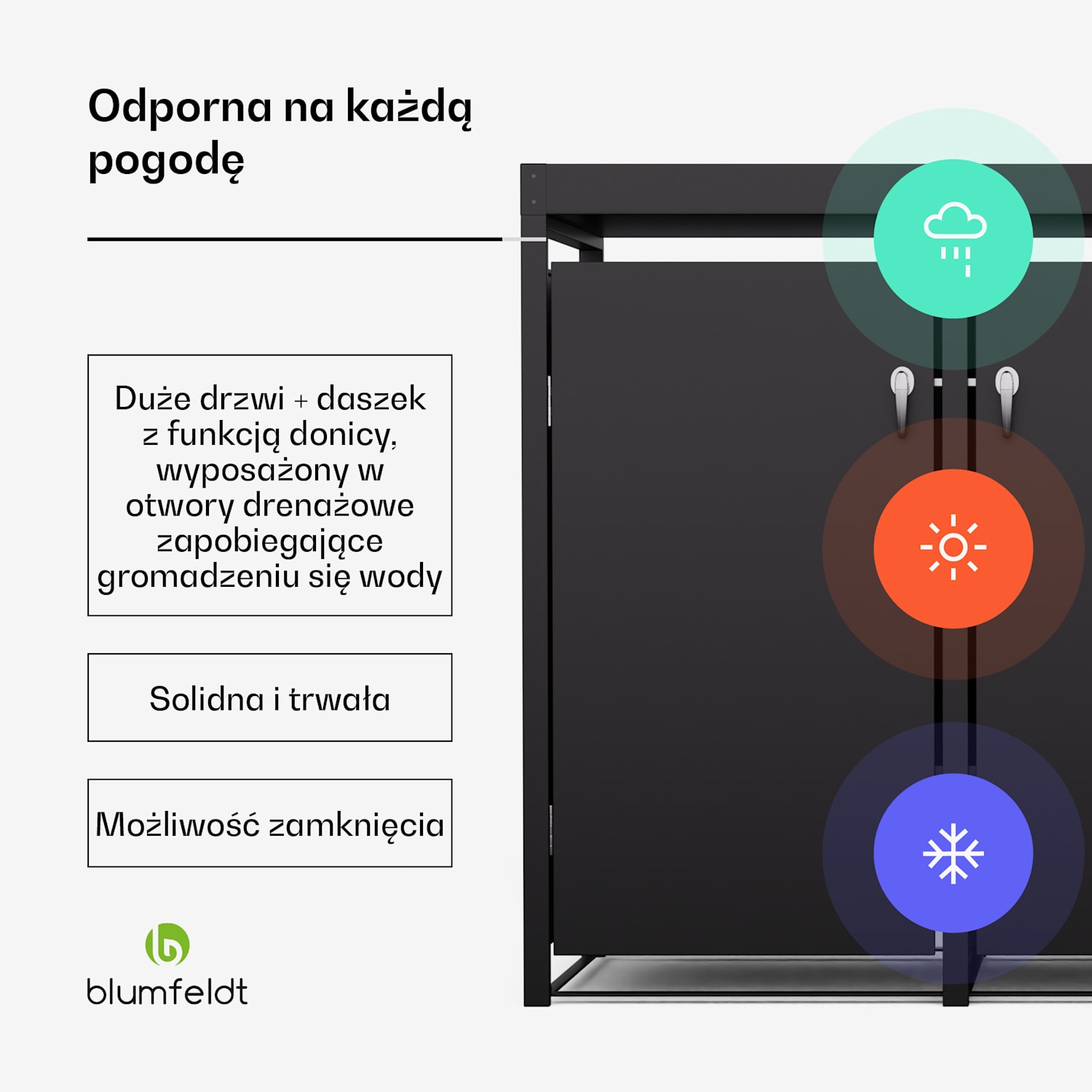 BinSafe, zabudowa na pojemniki na odpady, 3 pojemniki, 240 l, odporna na warunki atmosferyczne, możliwość sadzenia roślin, zamykana na klucz, stal ocynkowana 