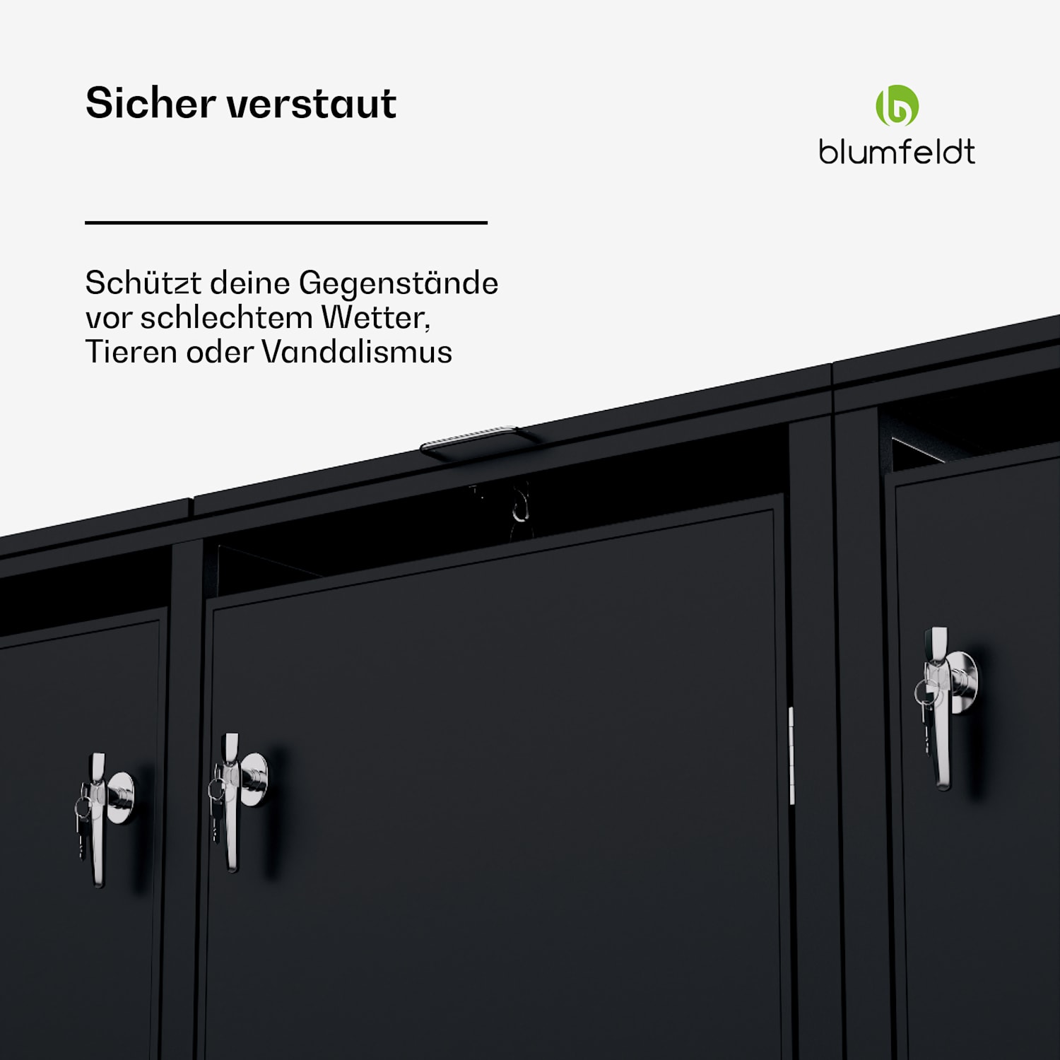 BinSafe Mülltonnenbox 3 Tonnen 240 L wetterfest abschließbar galvanisierter Stahl 