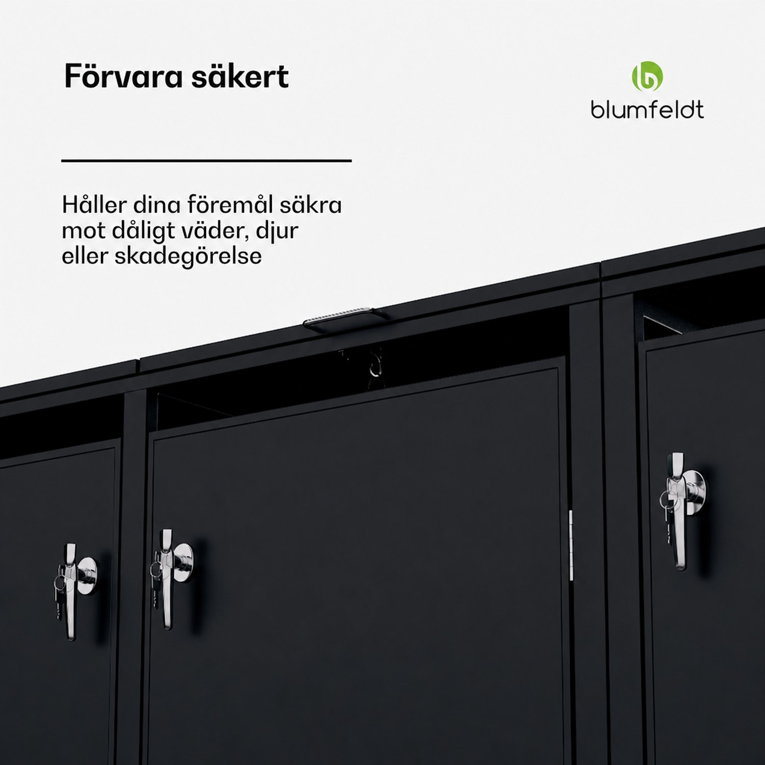 BinSafe sopkärlsskjul 3 ton 240 liter, väderbeständigt, låsbart, galvaniserat stål 