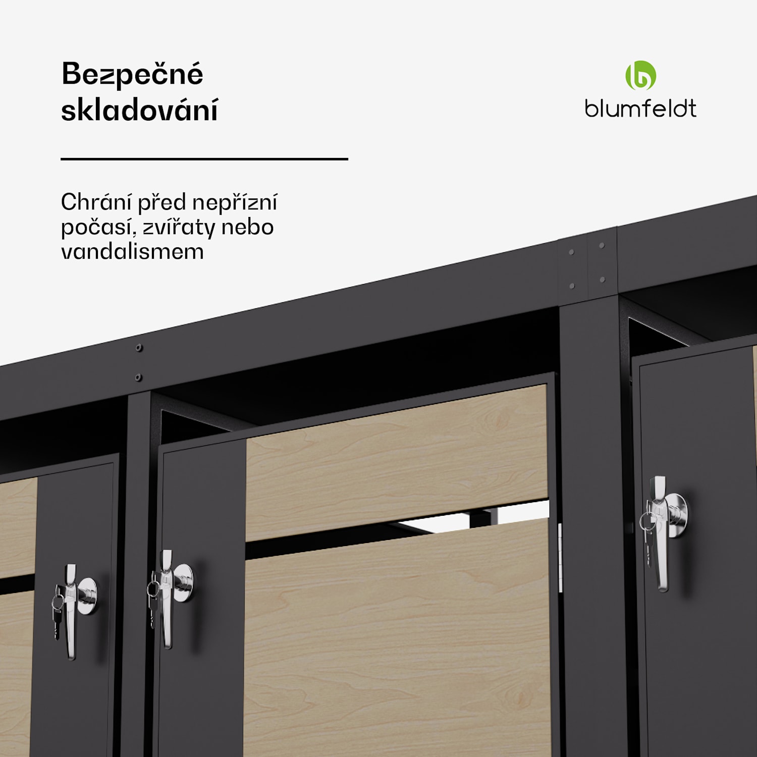 BinSafe, box na odpadky, 3 odpadkové koše, 240 l, uzamykatelný, pozinkovaná ocel odolná vůči povětrnostním vlivům, střecha pro výsadbu 