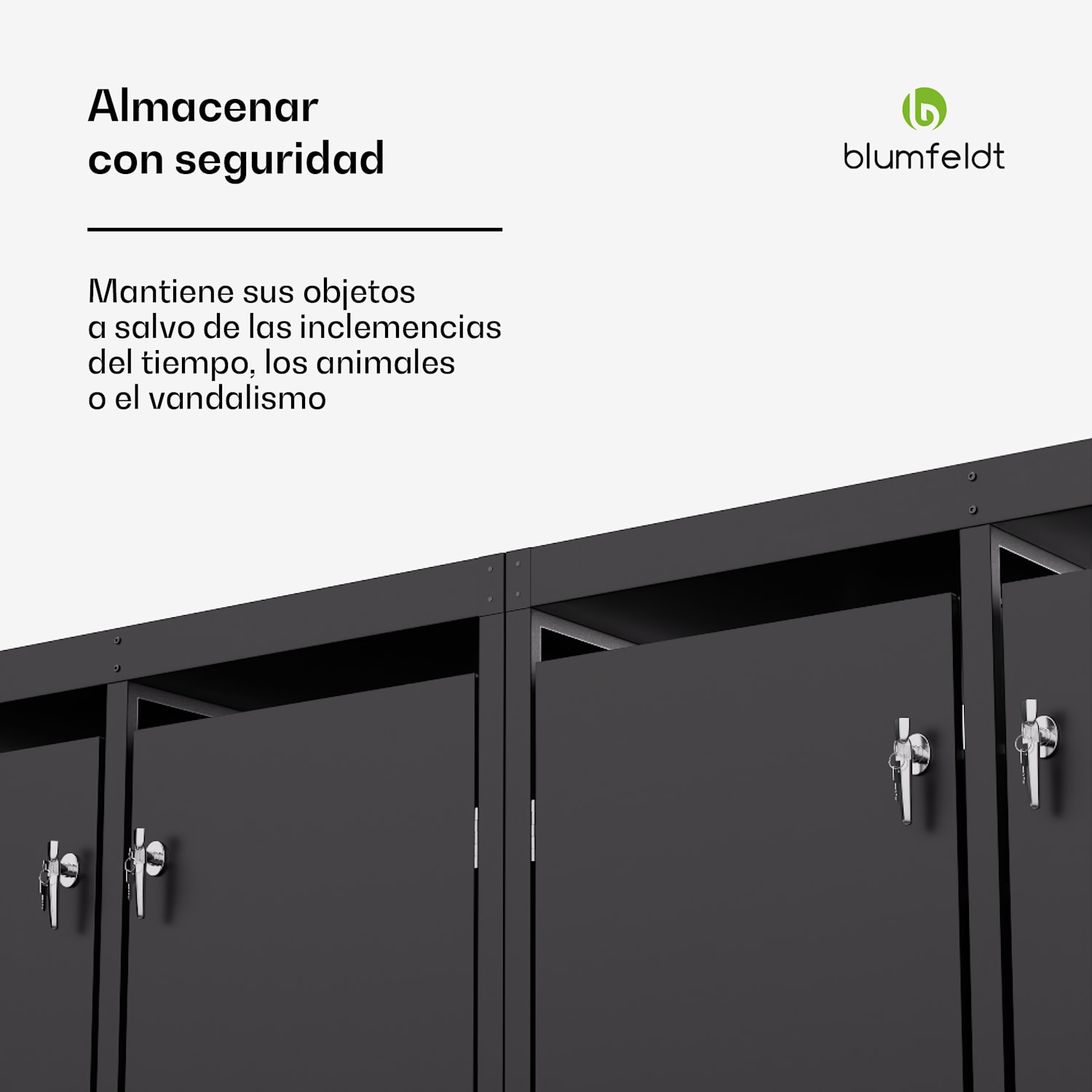 BinSafe caja de basura 4 cubos de hasta 240 L resistente a la intemperie con cerradura acero galvanizado se puede plantar