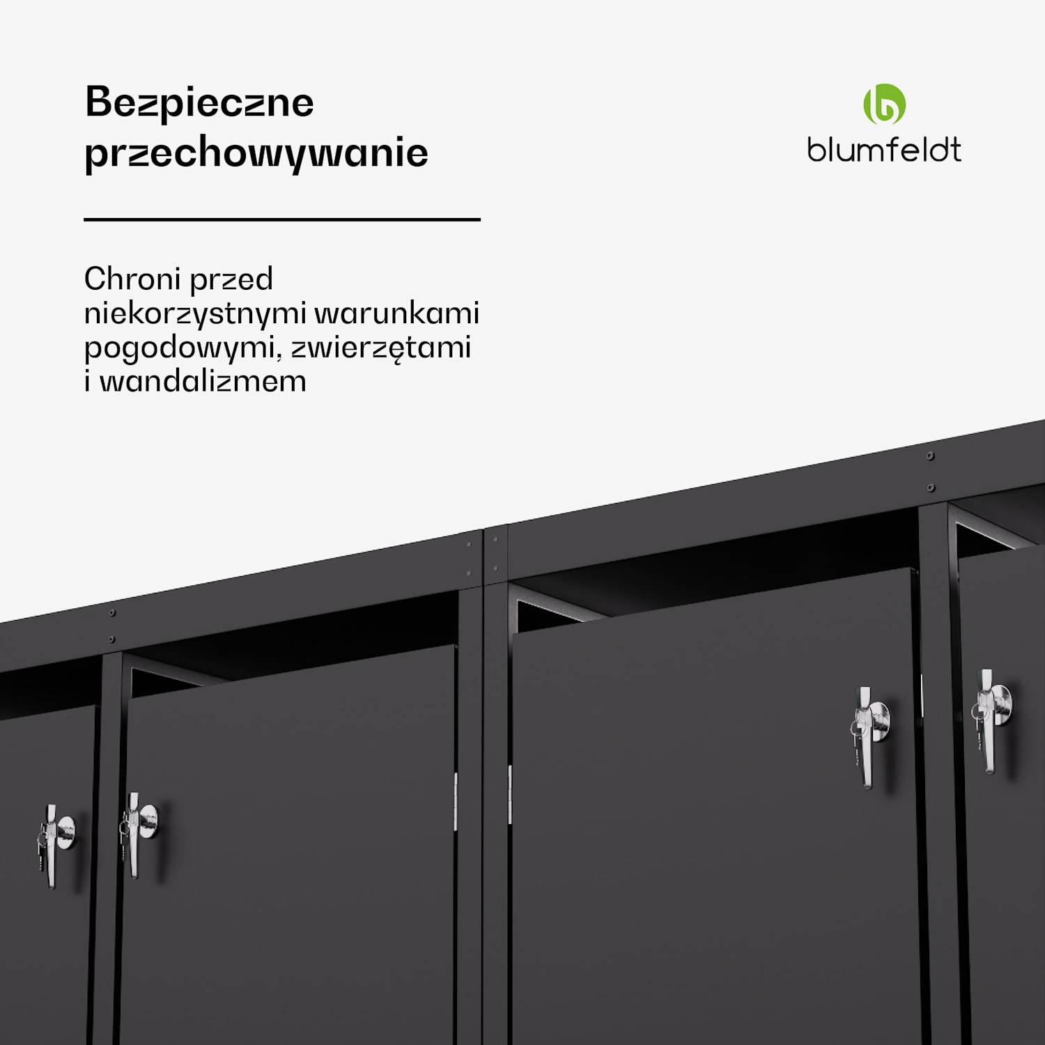 BinSafe, kosz na śmieci, 4 pojemniki, 240 l, zamykany, stal ocynkowana odporna na warunki atmosferyczne 
