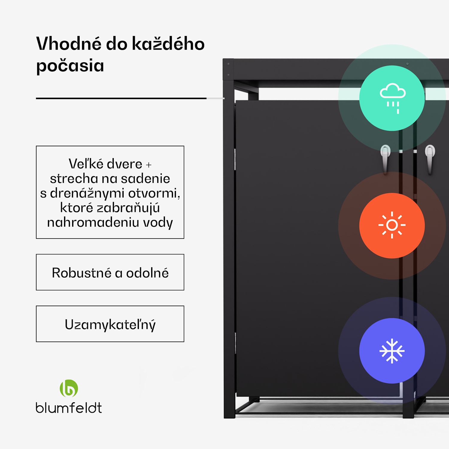 BinSafe, box na odpadky, 4 odpadkové koše, 240 l, uzamykateľný, pozinkovaná oceľ odolná voči poveternostným vplyvom