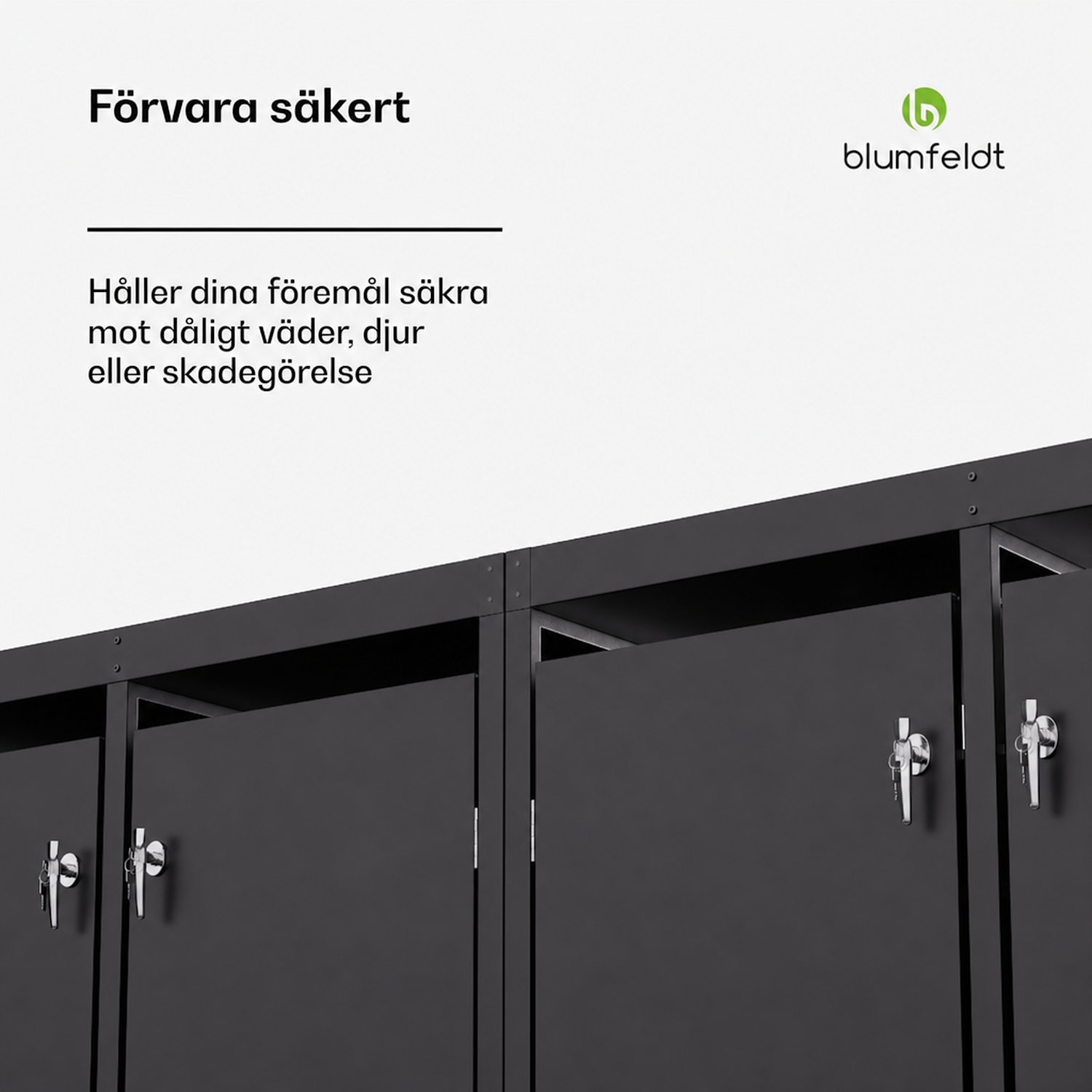Blumfeldt BinSafe sopkärlskåp 4 ton 240 liter, väderbeständigt, låsbart, galvaniserat stål 