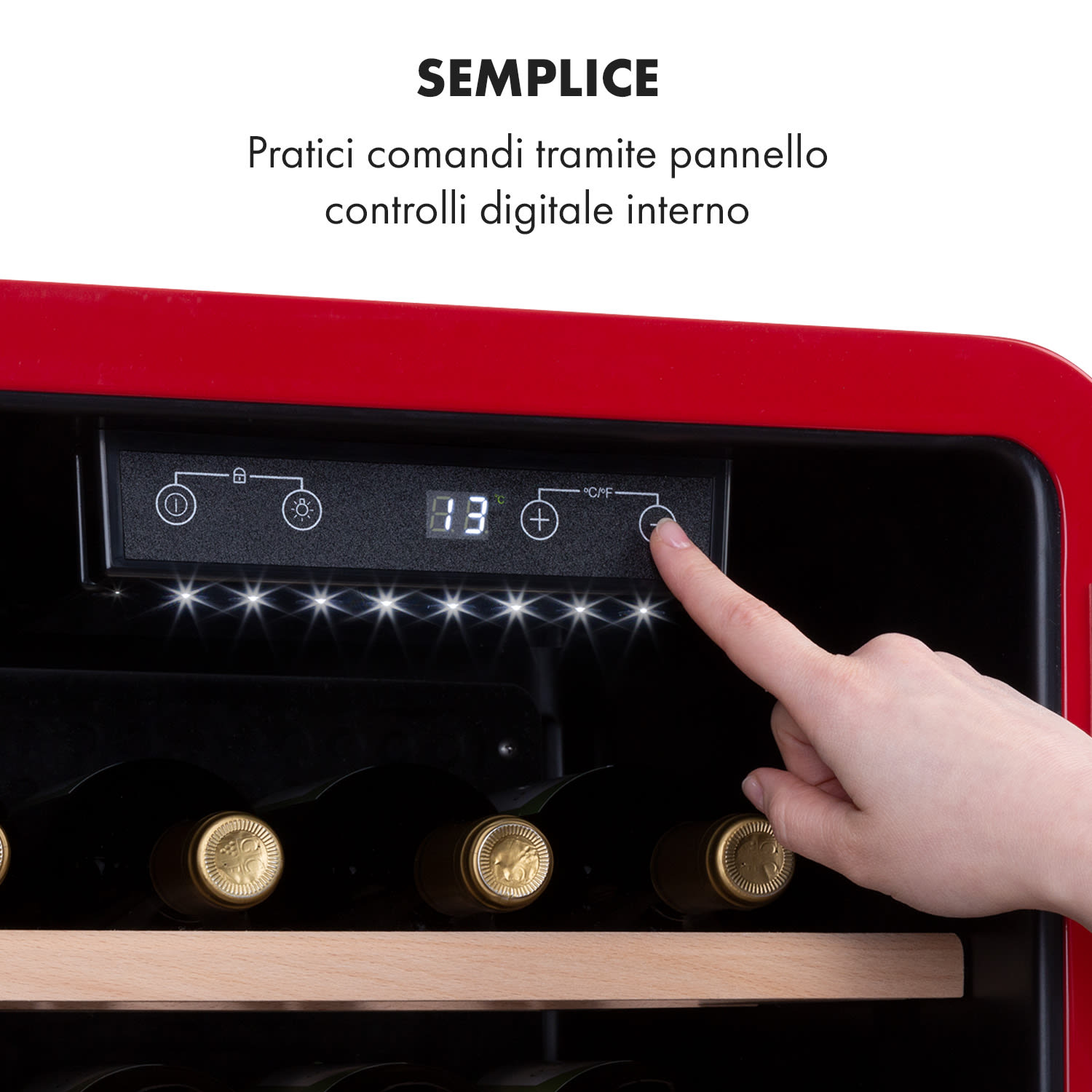 Cantinetta frigo per vini Vinetage 19 Bottiglie 70 Litri 4-22°C Design Retrò 