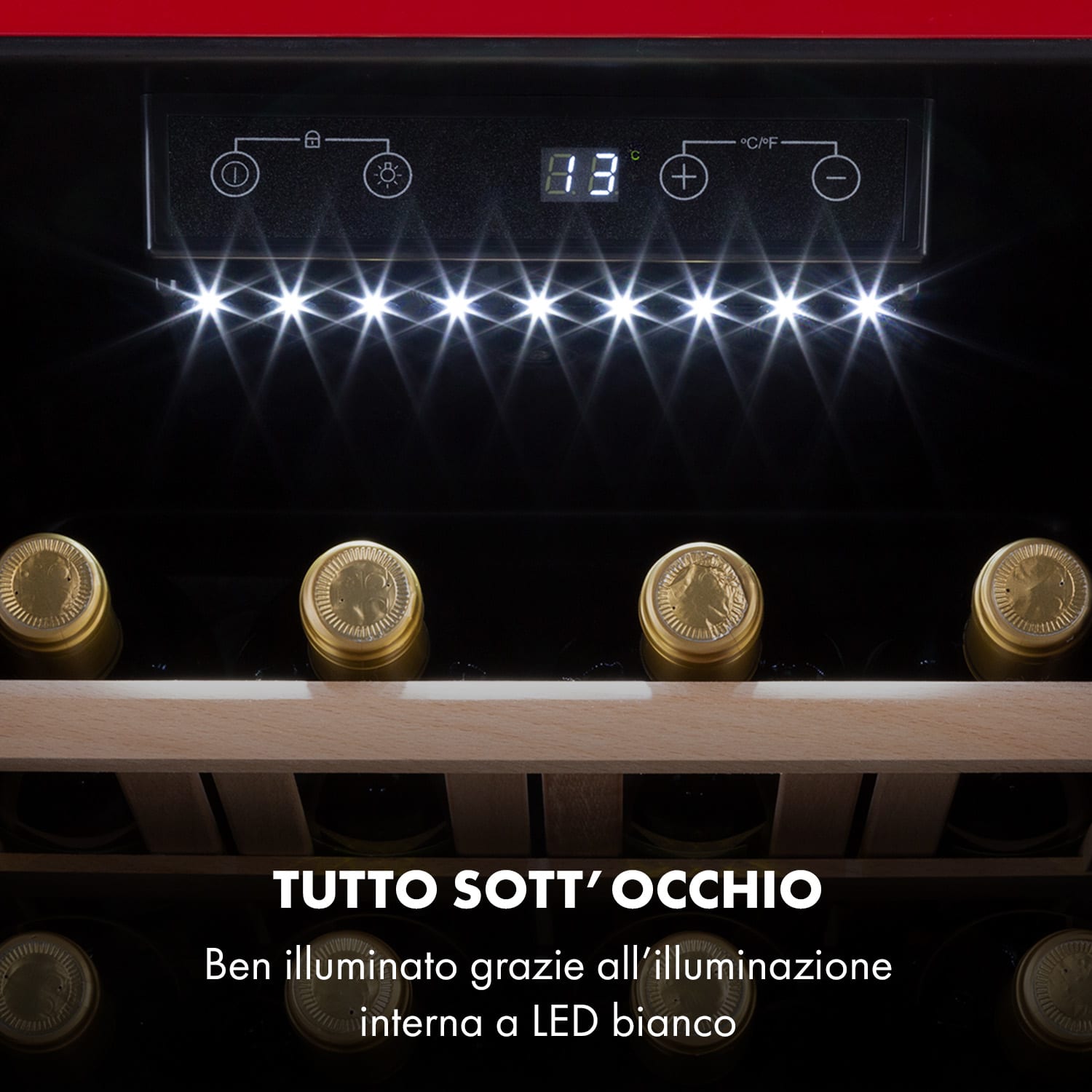 Cantinetta frigo per vini Vinetage 19 Bottiglie 70 Litri 4-22°C Design Retrò 