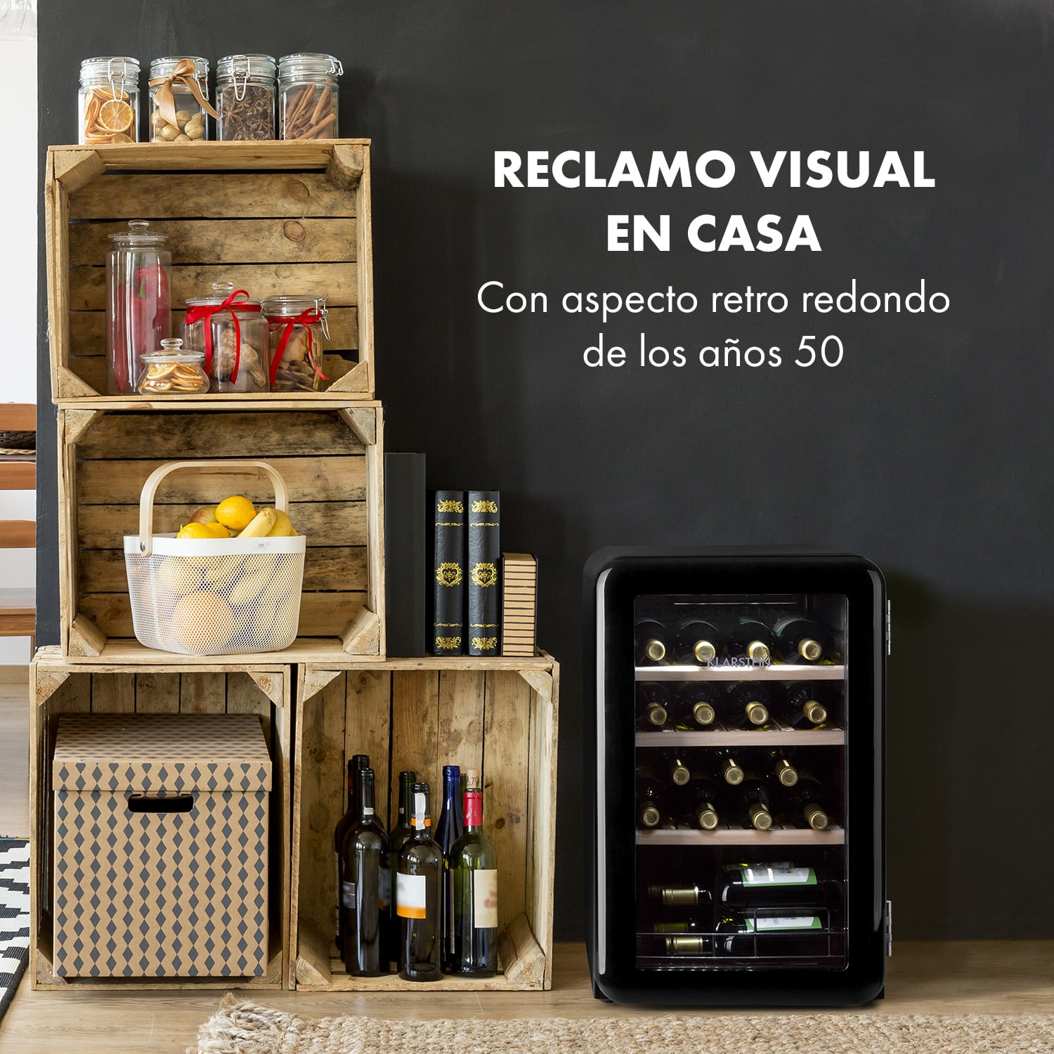 Nevera Vinetage 19 Uno Bebidas 70 Litros 4-22°C Diseño Retro 