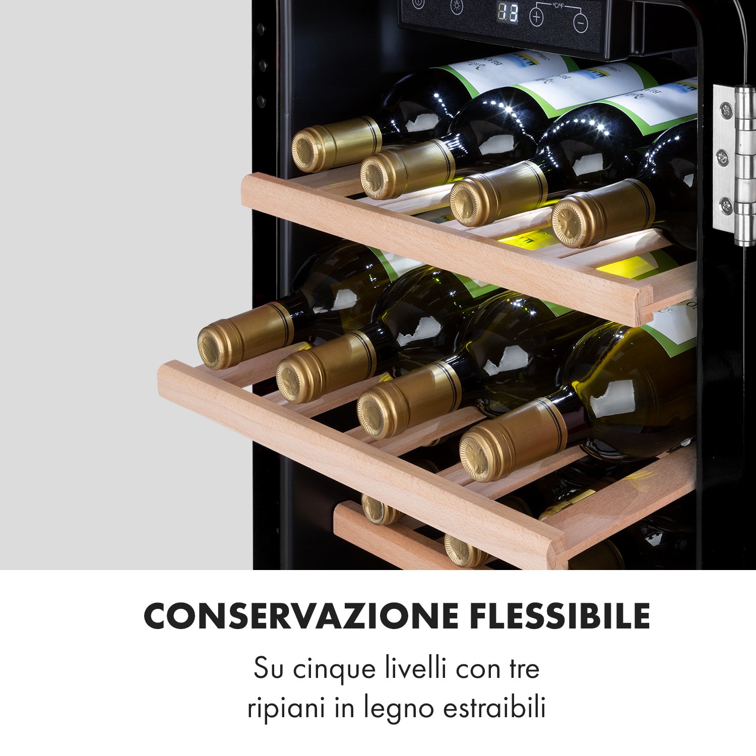 Cantinetta frigo per vini Vinetage 19 Bottiglie 70 Litri 4-22°C Design Retrò 