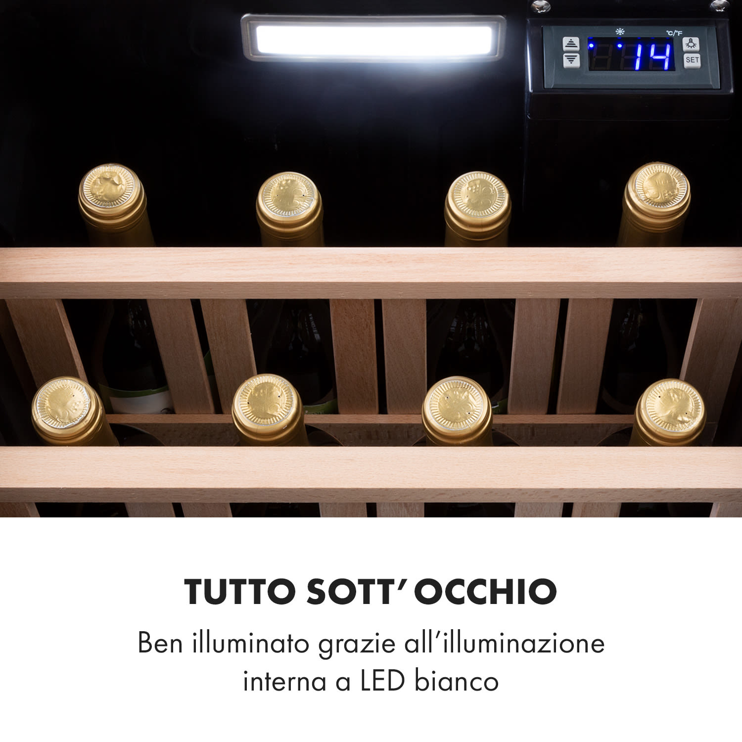 Cantinetta frigo per vini Vinetage 12 Bottiglie 48 Litri 4-22°C Design Retrò 