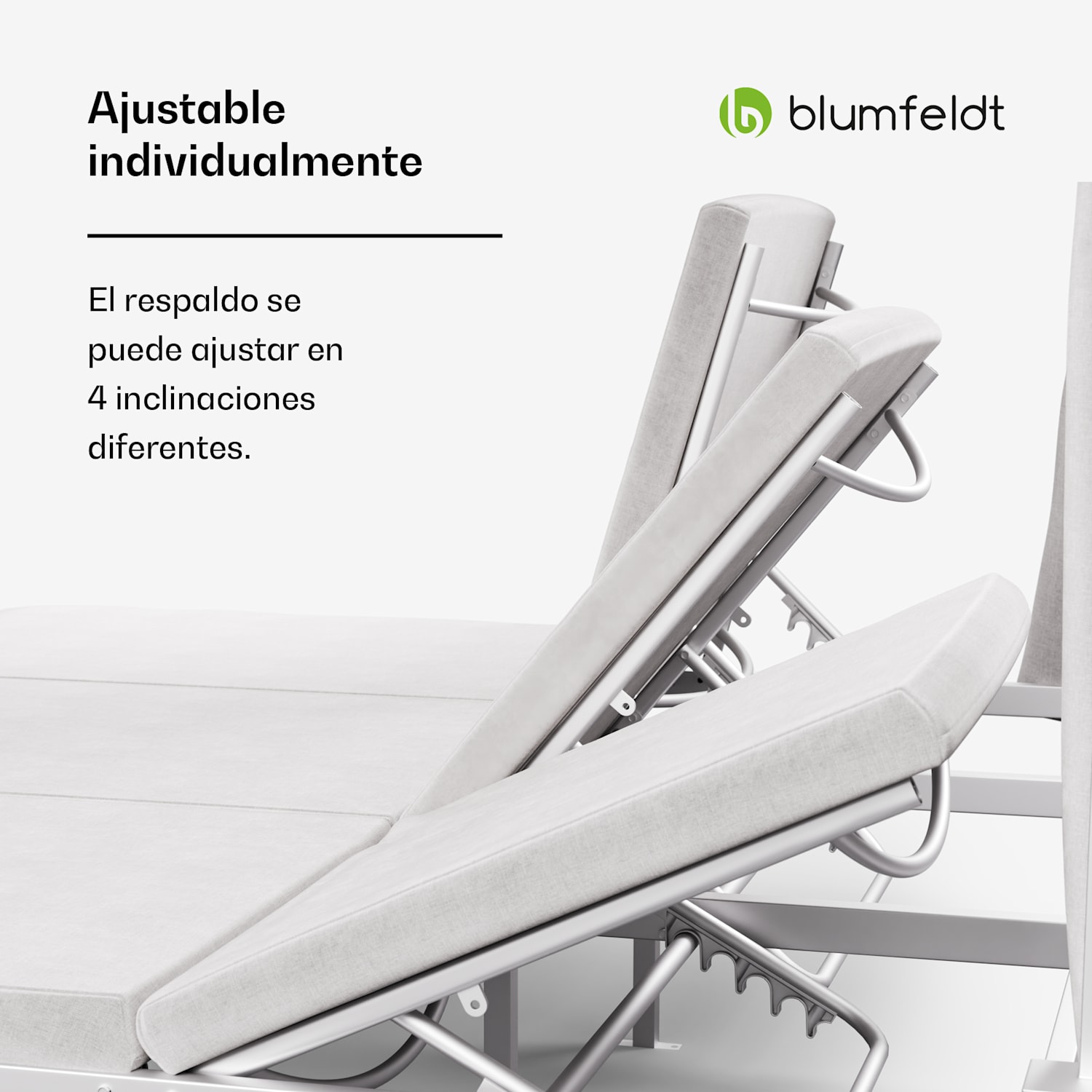 Tumbona Triple Eremitage | protección solar | hasta 3 personas | marco de aluminio | resistente a la intemperie 