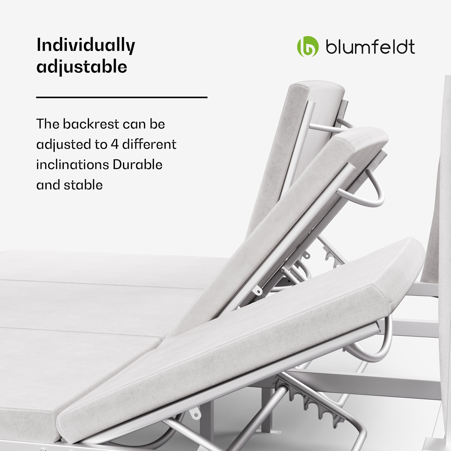 Eremitage Triple sun bed | sun protection | up to 3 people | aluminium frame | weatherproof 