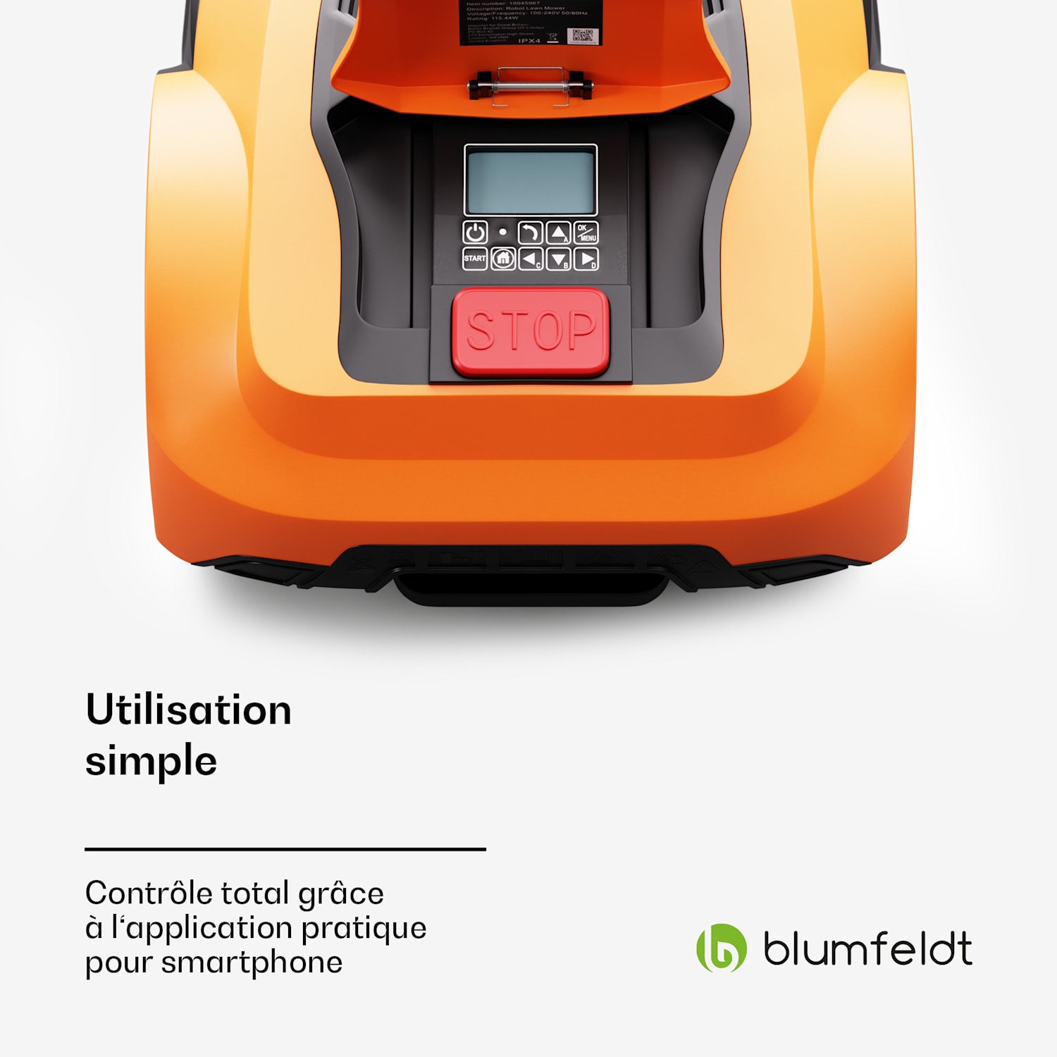 Garden Hero | Robot de tonte intelligent jusqu'à 1400 m² | Autonomie de 3 h | Capteur anti-collision 