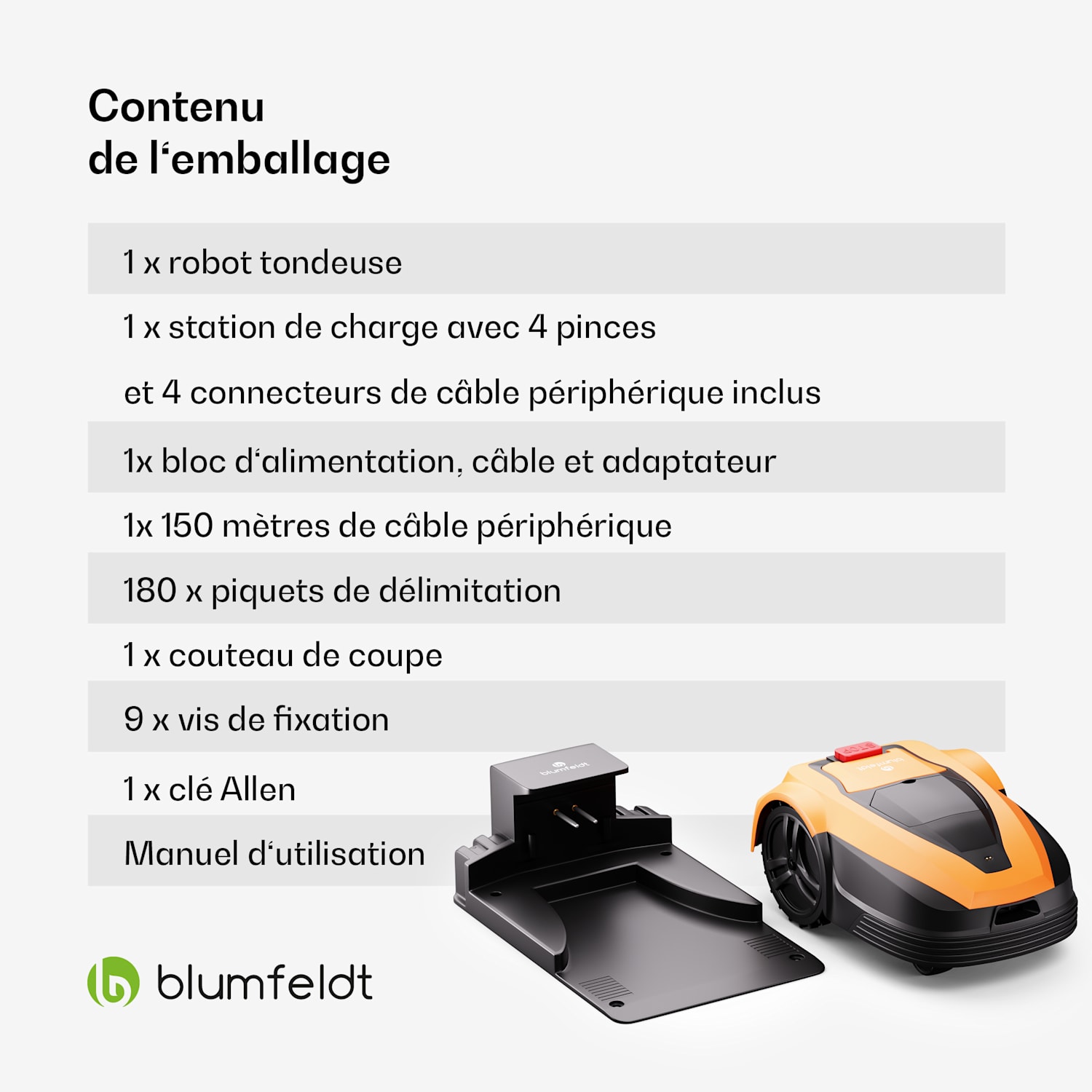 Garden Hero | Robot de tonte intelligent jusqu'à 1400 m² | Autonomie de 3 h | Capteur anti-collision 