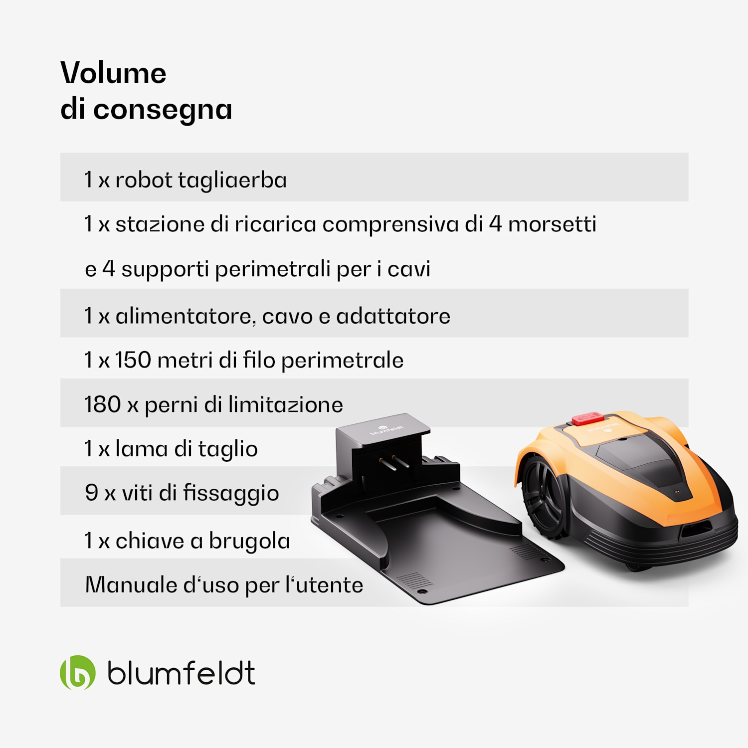 Garden Hero | Robot tagliaerba smart, fino a 1.400 m² | 3 ore di autonomia | Sensore anticollisione 