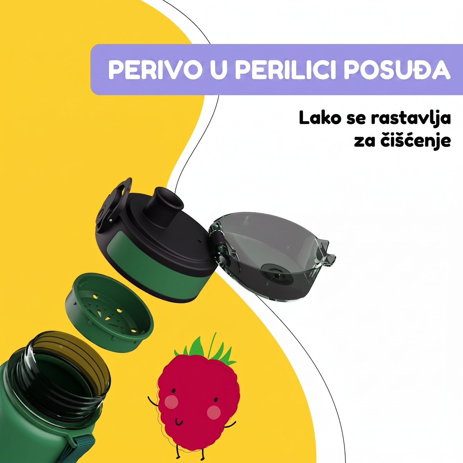 Schmatzfatz, boca za piće, boca za sport, 500 ml, 24 cm, tritan 500 ml | Dark Green Jungle