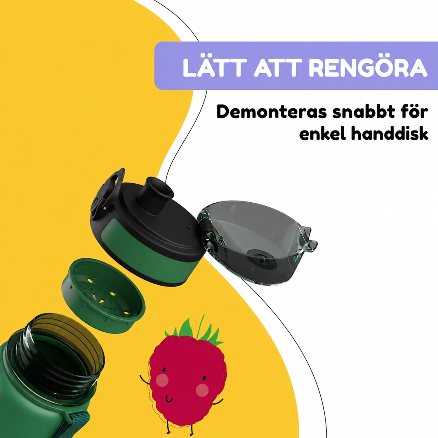 Schmatzfatz dryckesflaska träningsflaska 500 ml 24 cm tritan 