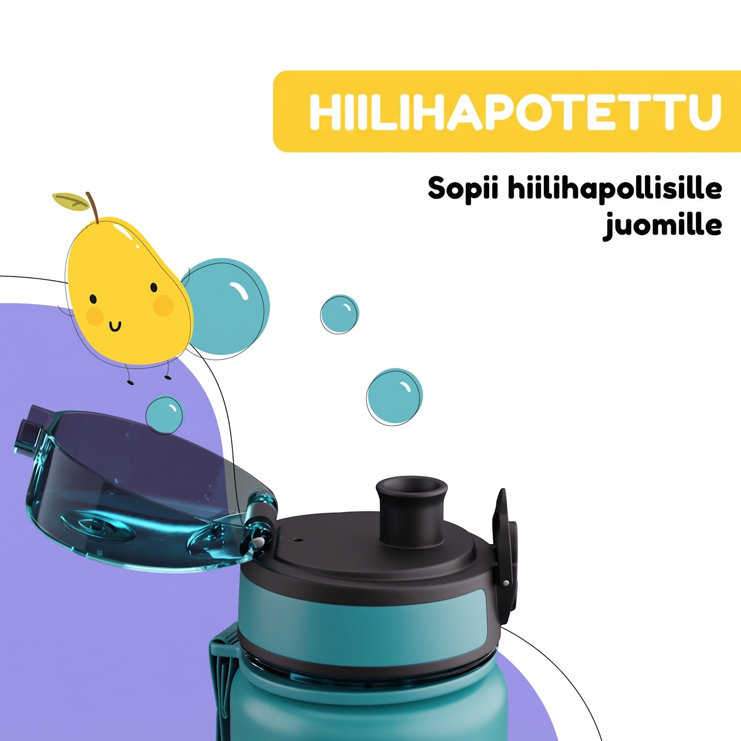 schmatzfatz lasten urheilujuomapullo 500 ml | Tritan | Muovinen juomanokka | Kantolenkki | BPA-vapaa | Lahjapakkaus 500 ml | Petrol Sea