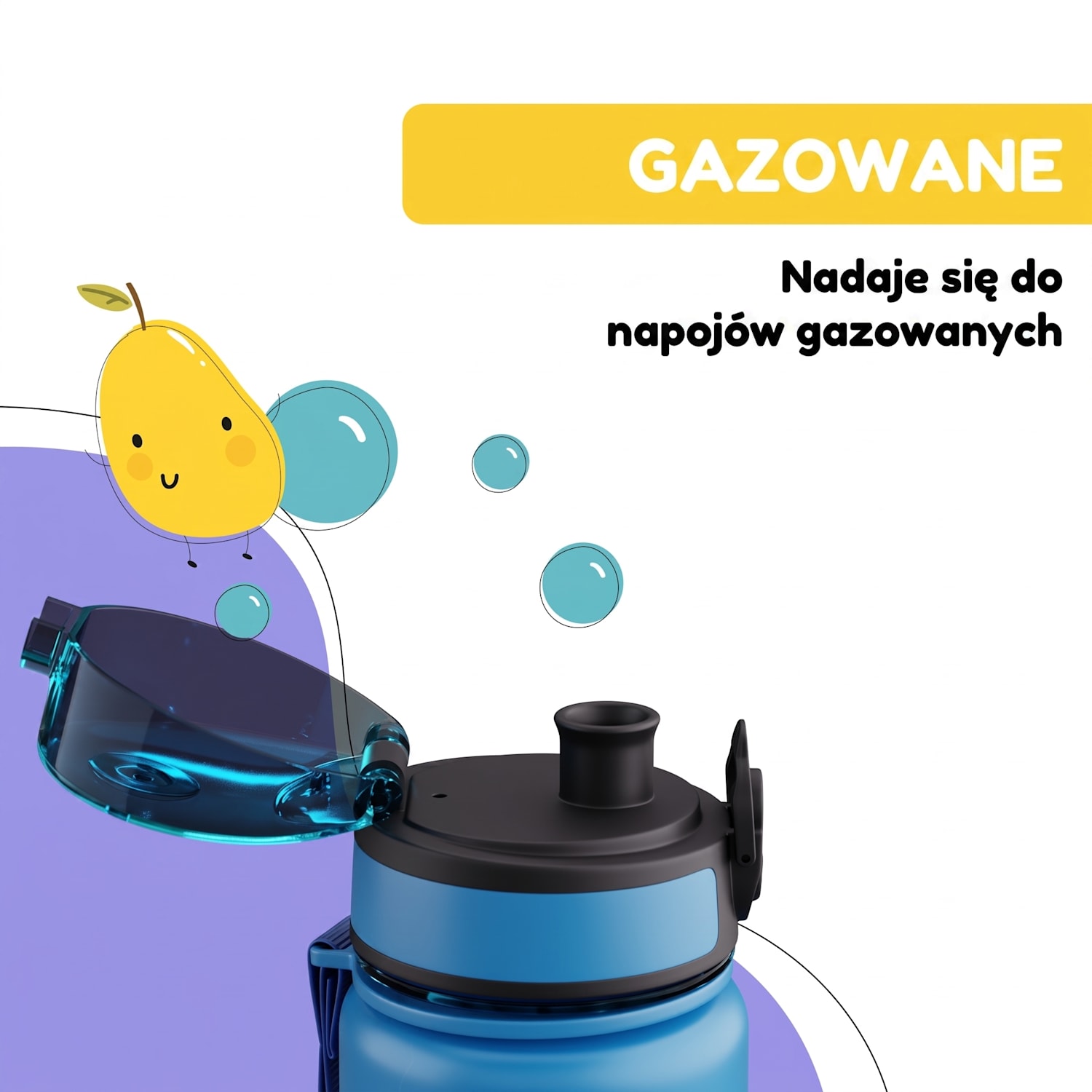 Schmatzfatz, butelka na napoje, bidon, 500 ml, 24 cm, tworzywo Tritan 500 ml | Blue Bees