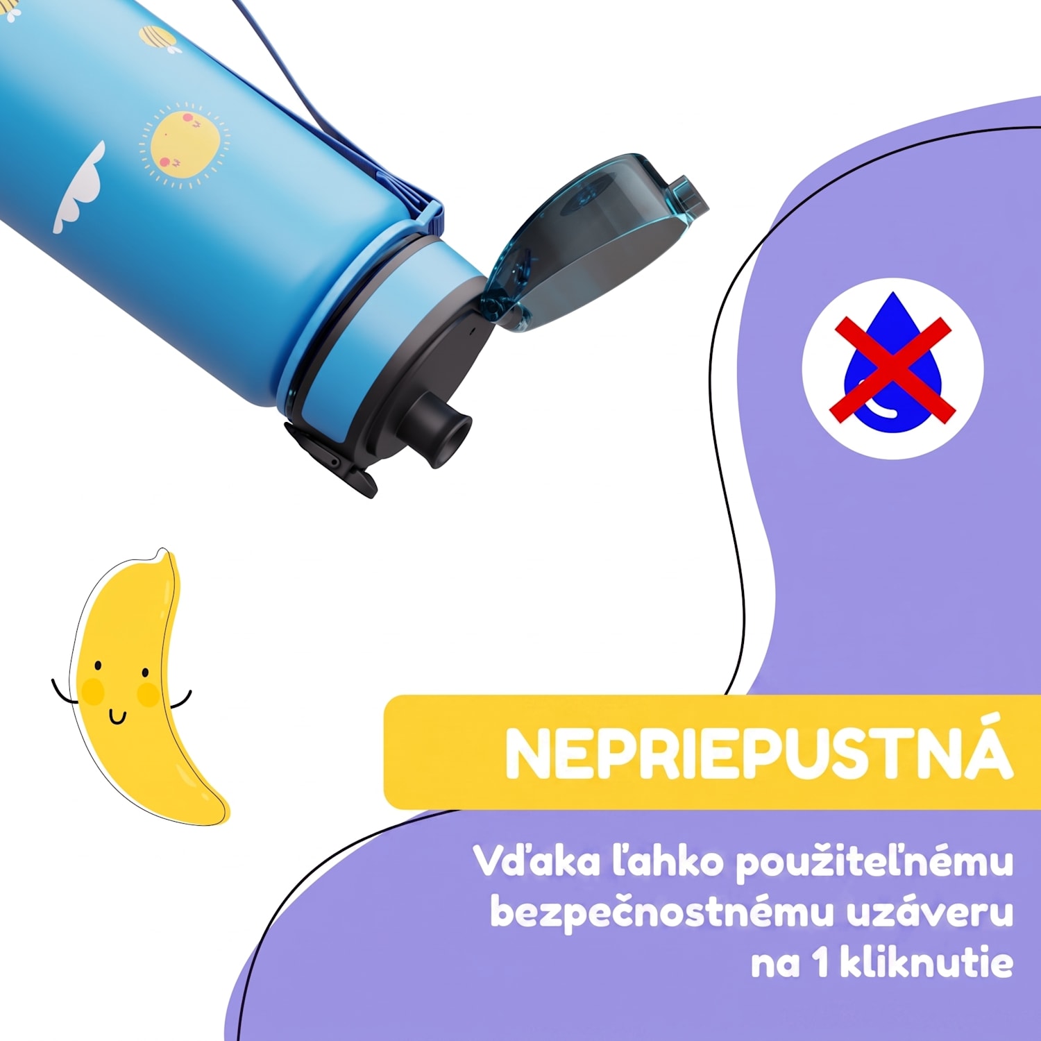Schmatzfatz, fľaša na pitie, športová fľaša, 500 ml, 24 cm, tritan 500 ml | Blue Bees