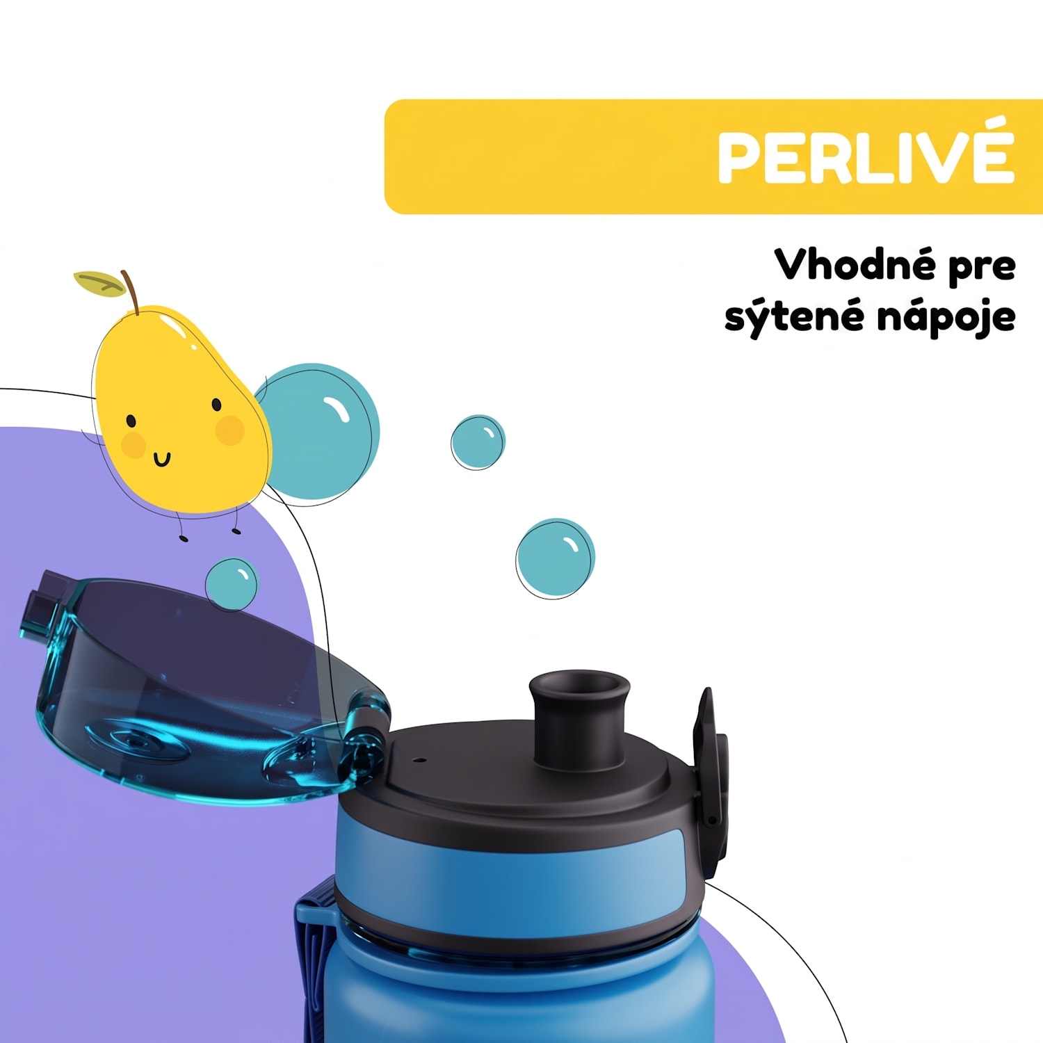 Schmatzfatz, fľaša na pitie, športová fľaša, 500 ml, 24 cm, tritan 500 ml | Blue Bees