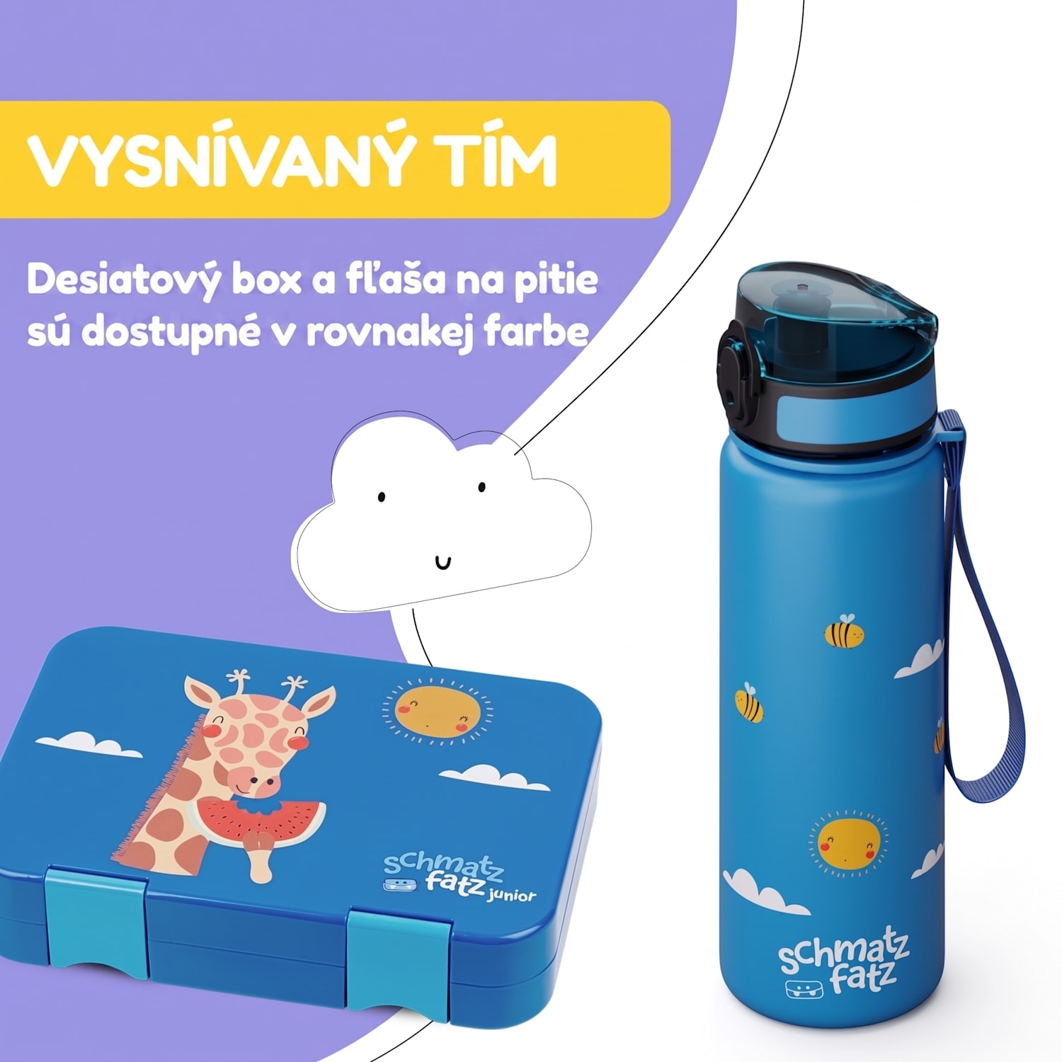 Schmatzfatz, fľaša na pitie, športová fľaša, 500 ml, 24 cm, tritan 500 ml | Blue Bees