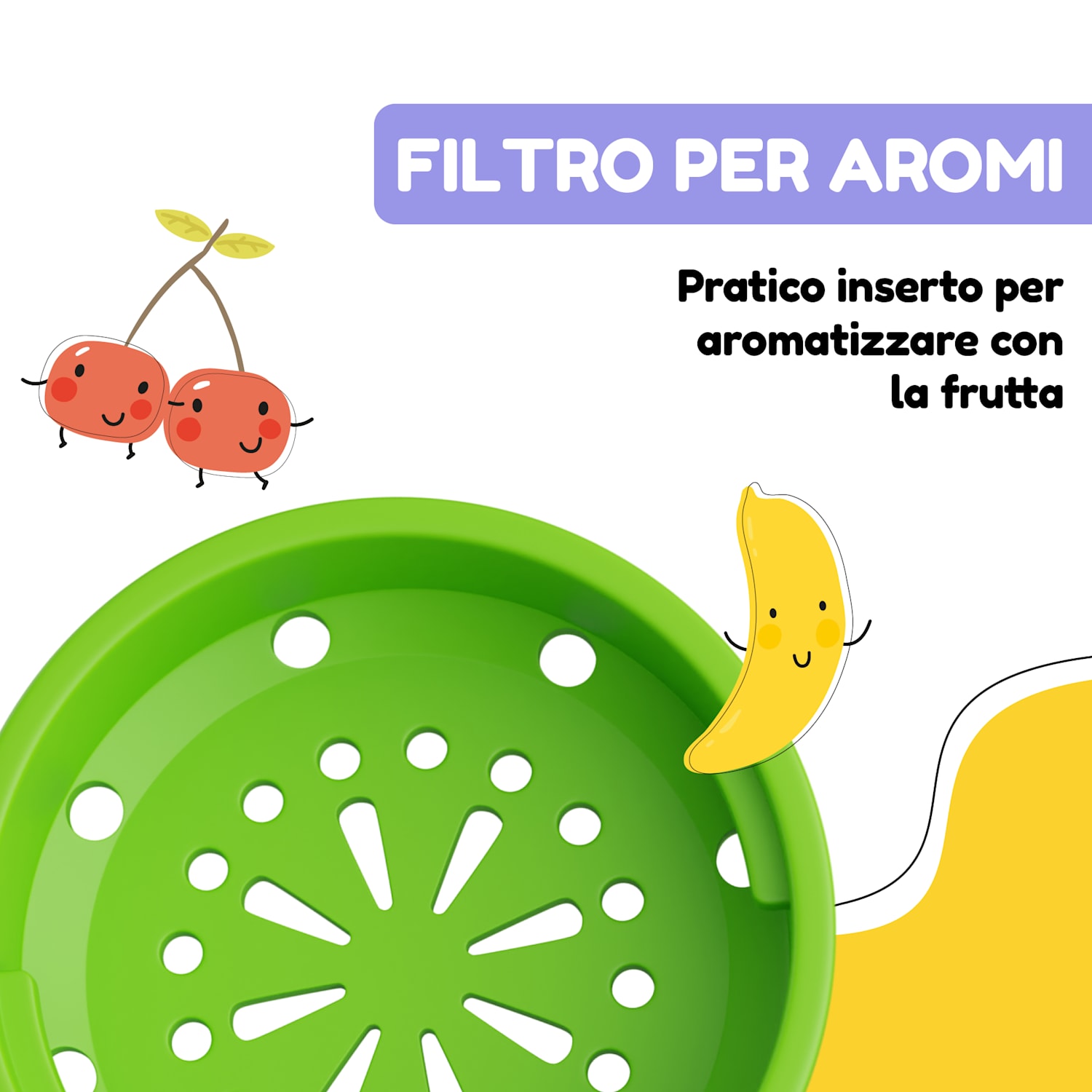 Schmatzfatz - Borraccia, borraccia sportiva, 500 ml, 24 cm, Tritan 500 ml | Green Fruit