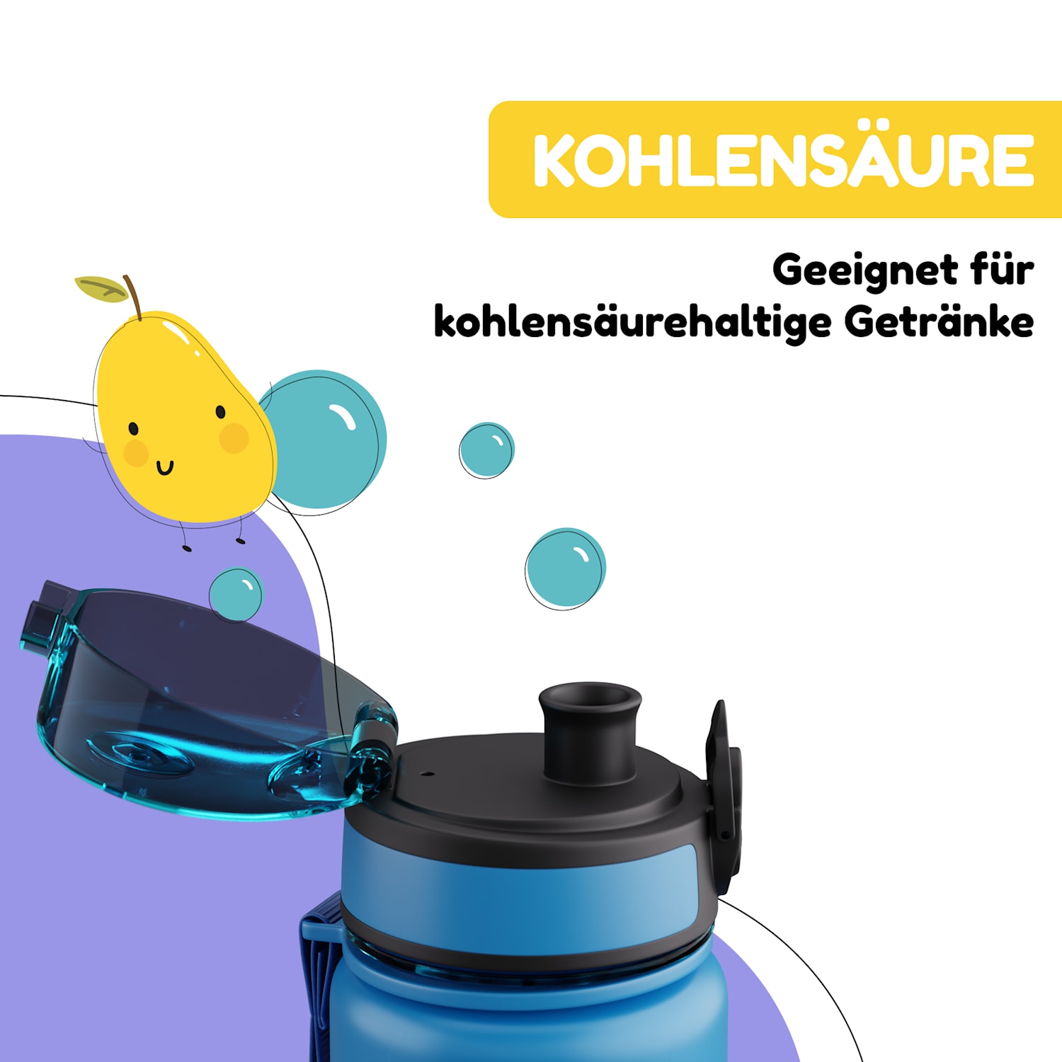 schmatzfatz gourde de sport 500 ml 24 cm Tritan 